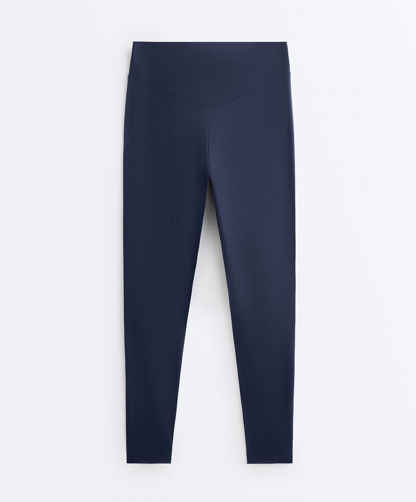 Comfortlux high-waisted ankle-length leggings — NAVY BLUE