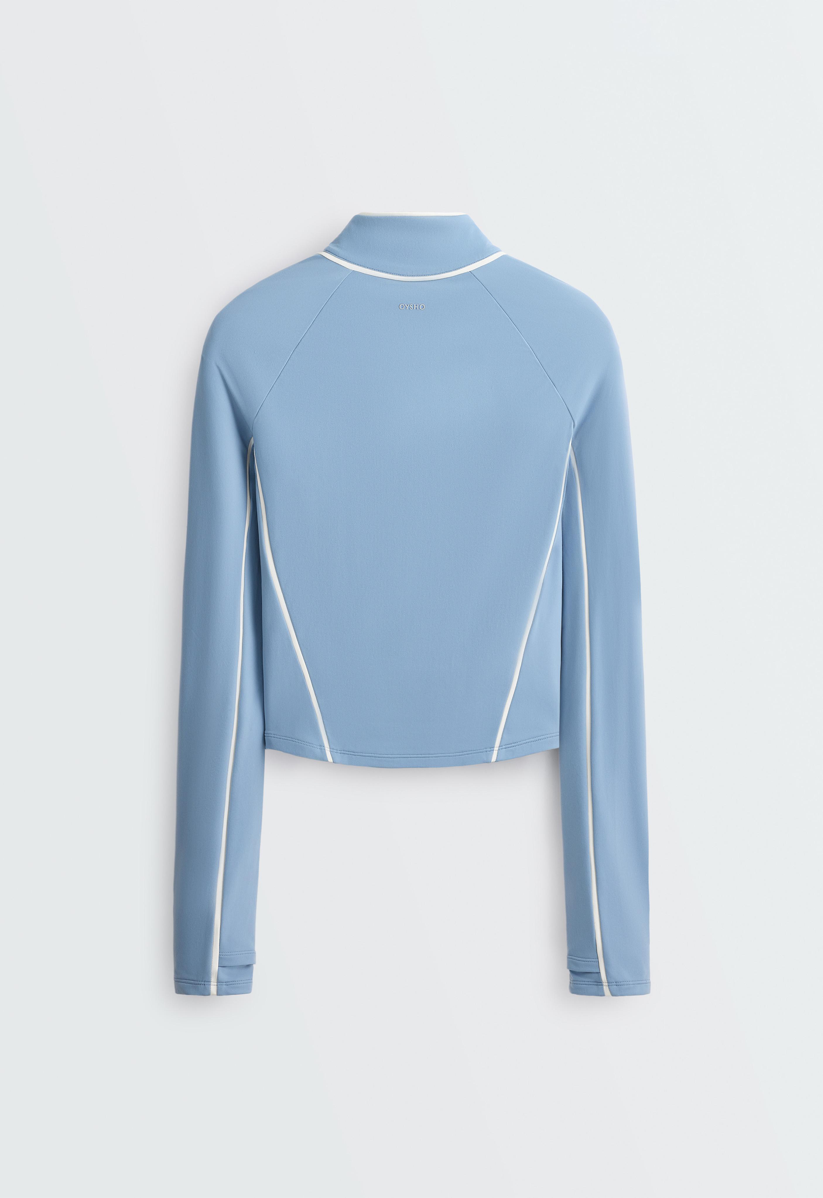 Light warm piping technical jacket — BLUE