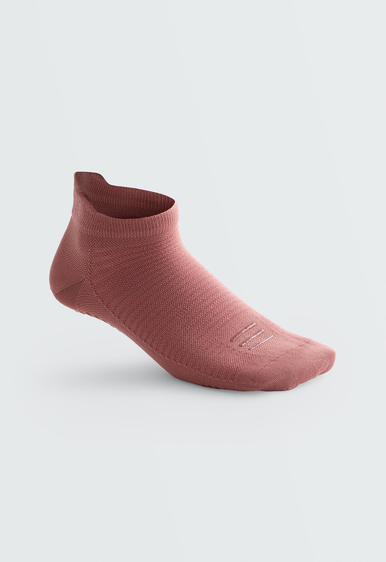 2 pairs of polyamide blend yoga and Pilates sneaker socks — BLUSH