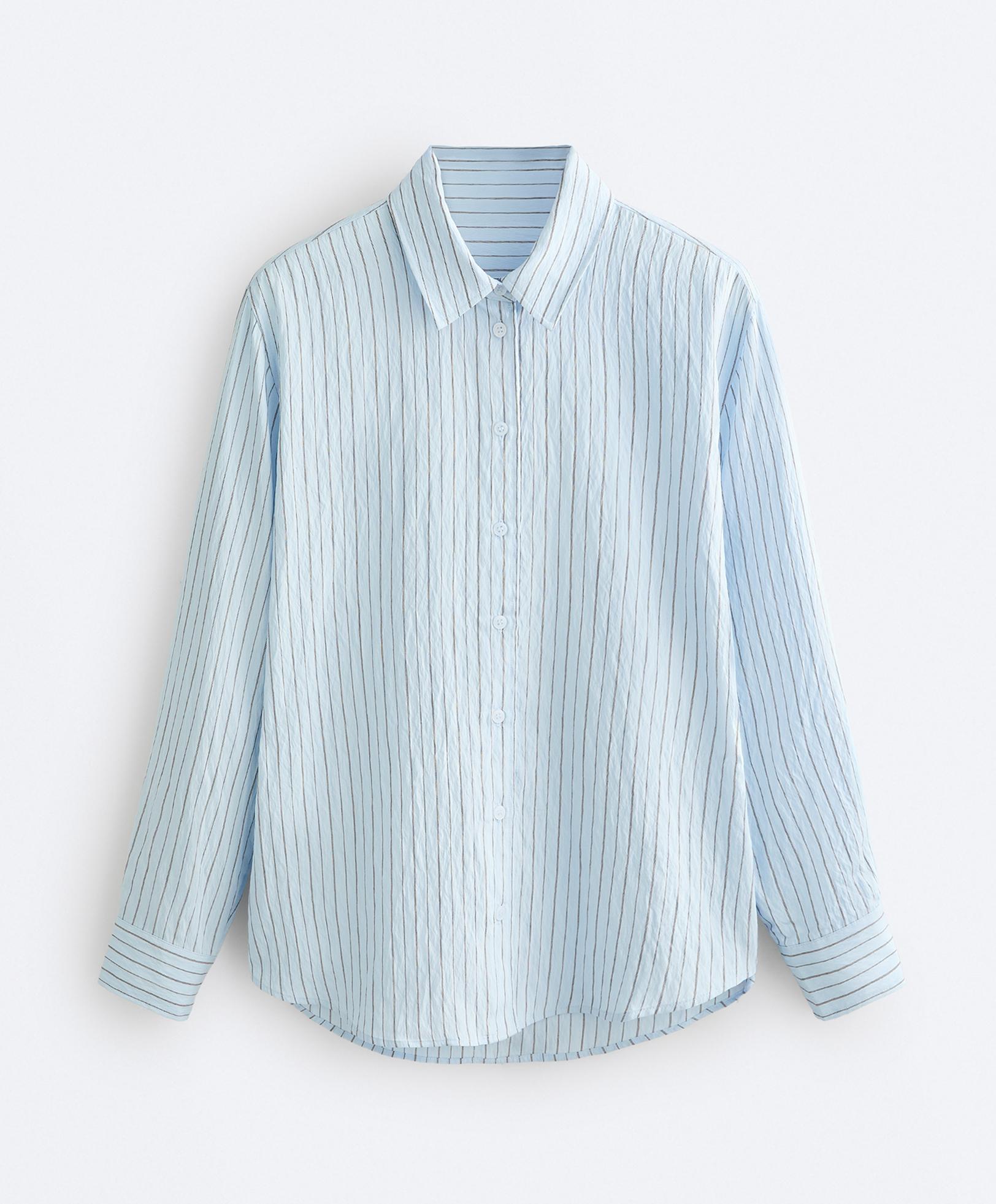 Regular striped shirt — DUSTY-BLUE