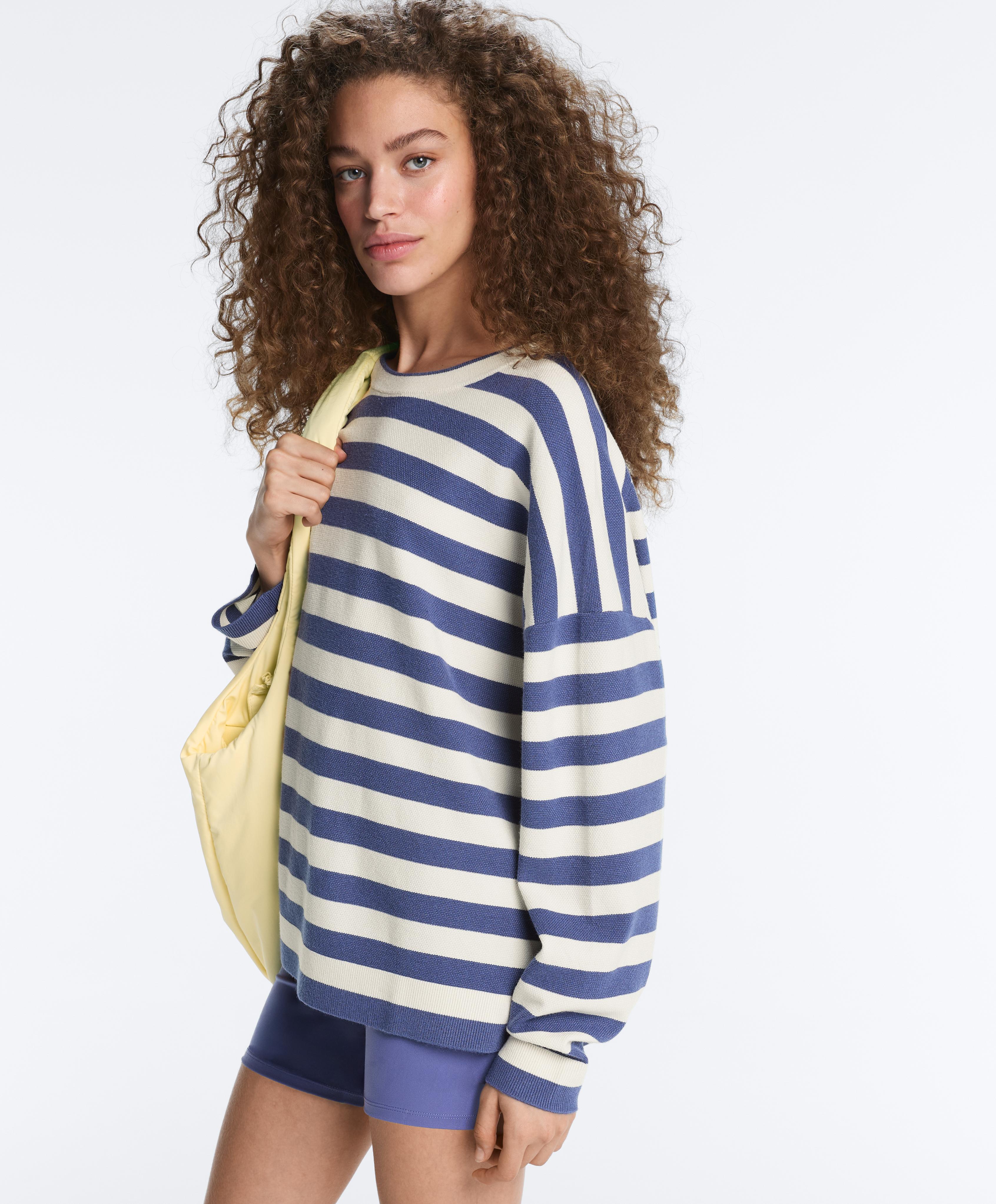 Striped knit jumper — PALE ECRU