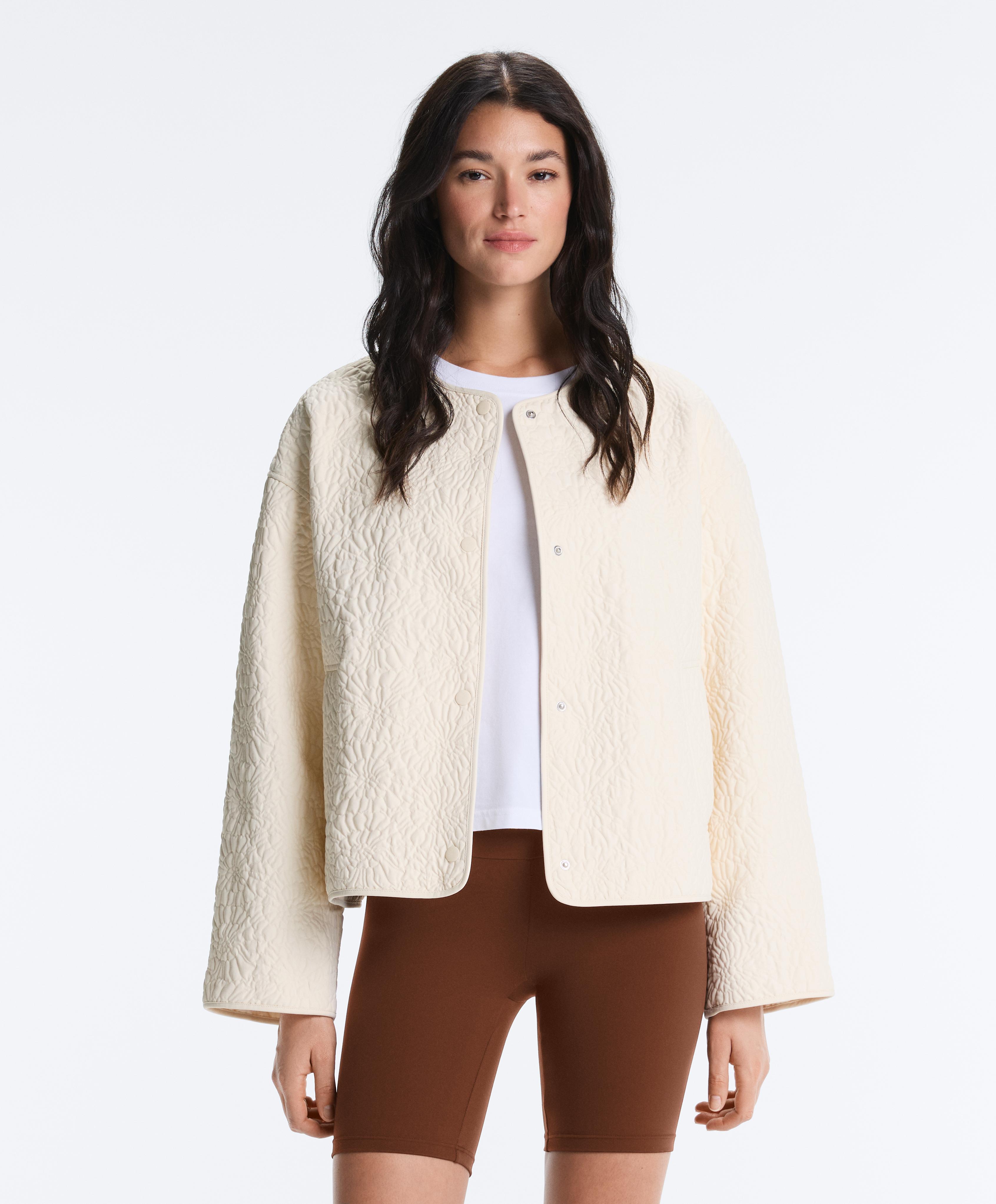 FELLEX® AEROGEL floral padded jacket — ECRU
