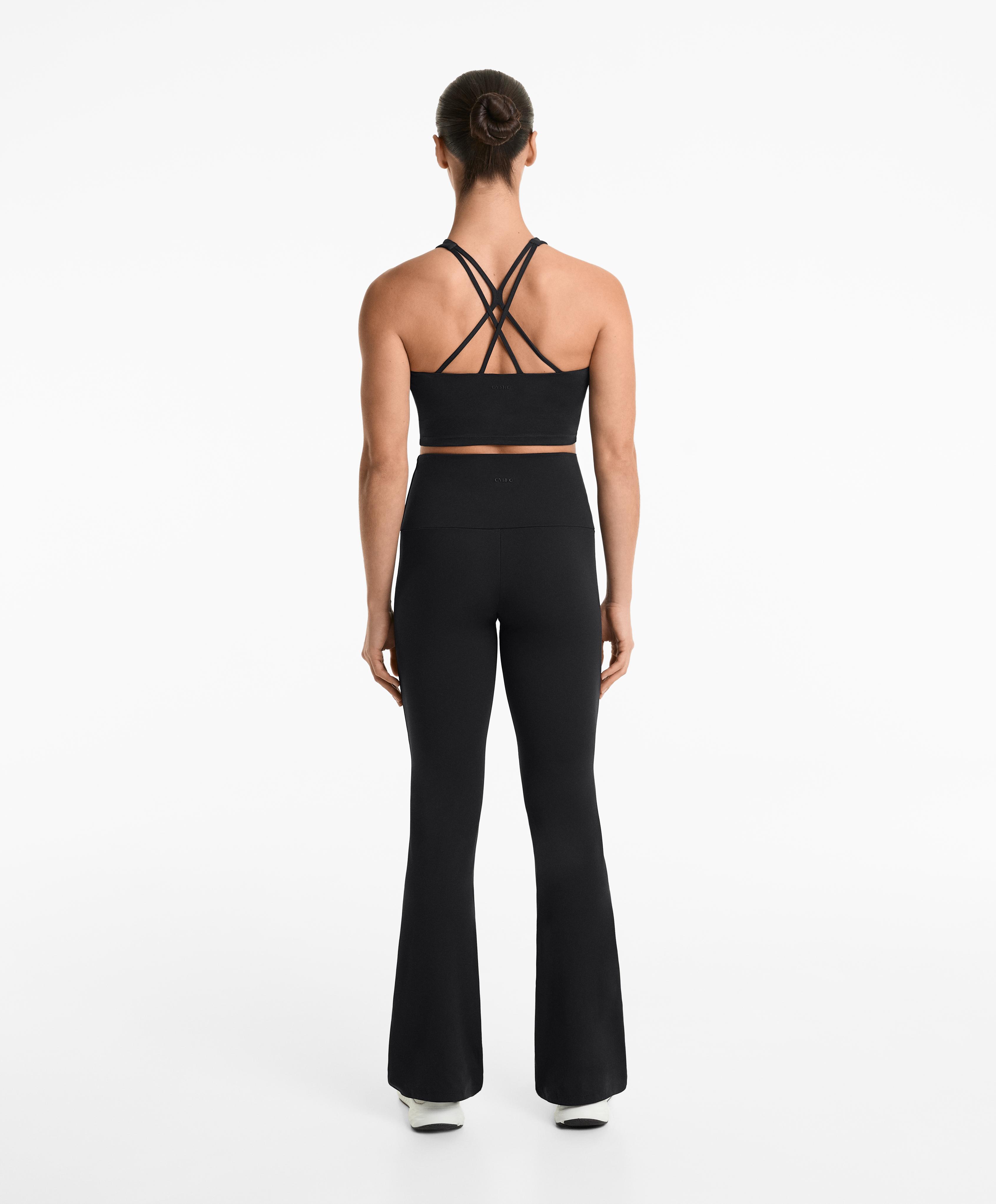 Total look comfortlux super high rise flare negro