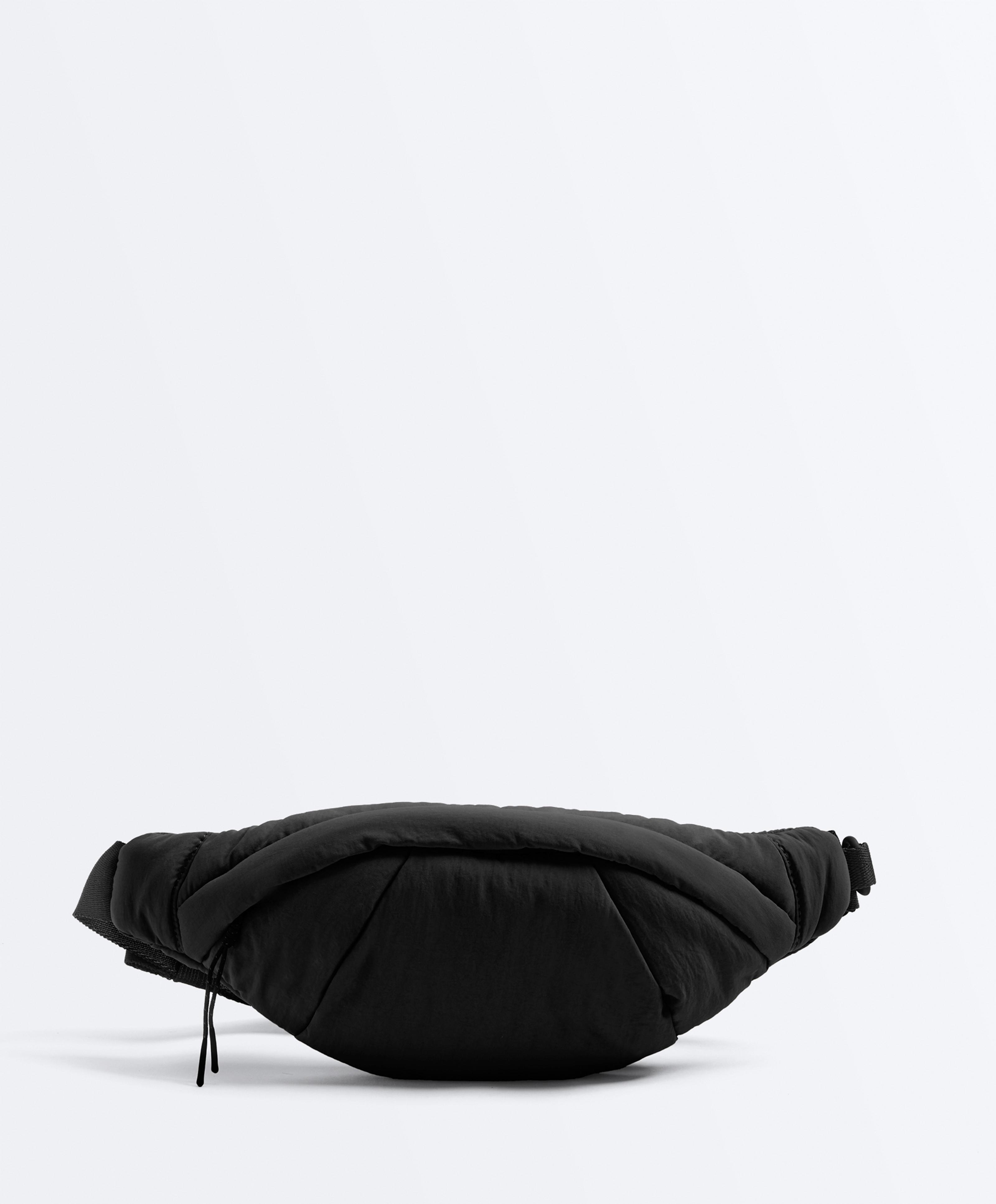 Water-repellent nylon belt bag — BLACK