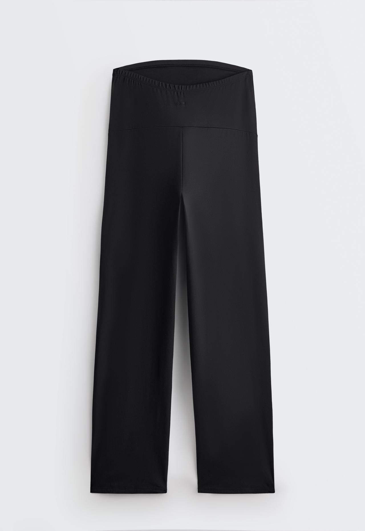 Comfortlux maternity straight-leg trousers — BLACK