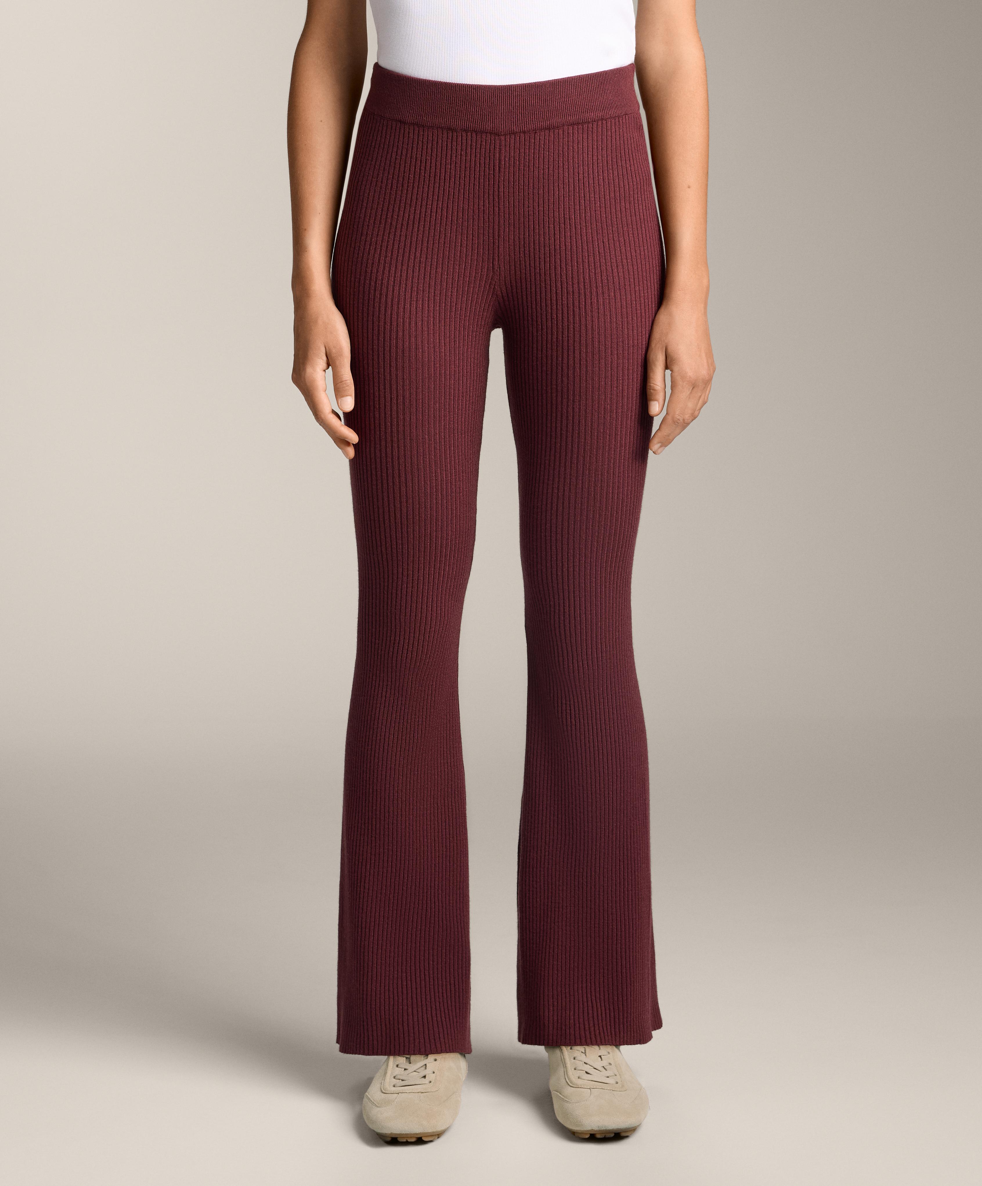 Pantalón punto rib flare Pantalón punto rib flare