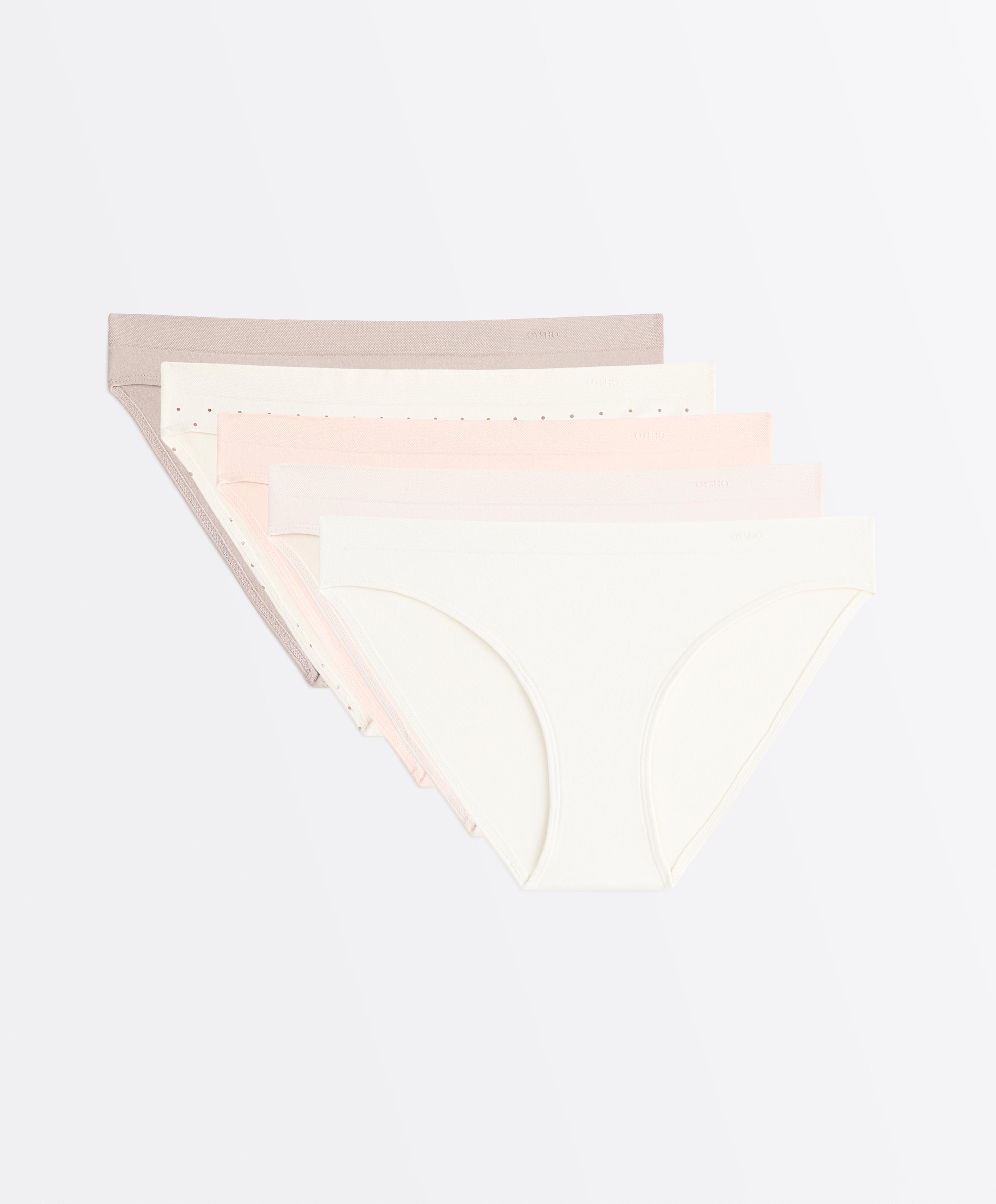 5 seamless soft-touch classic briefs — MINK