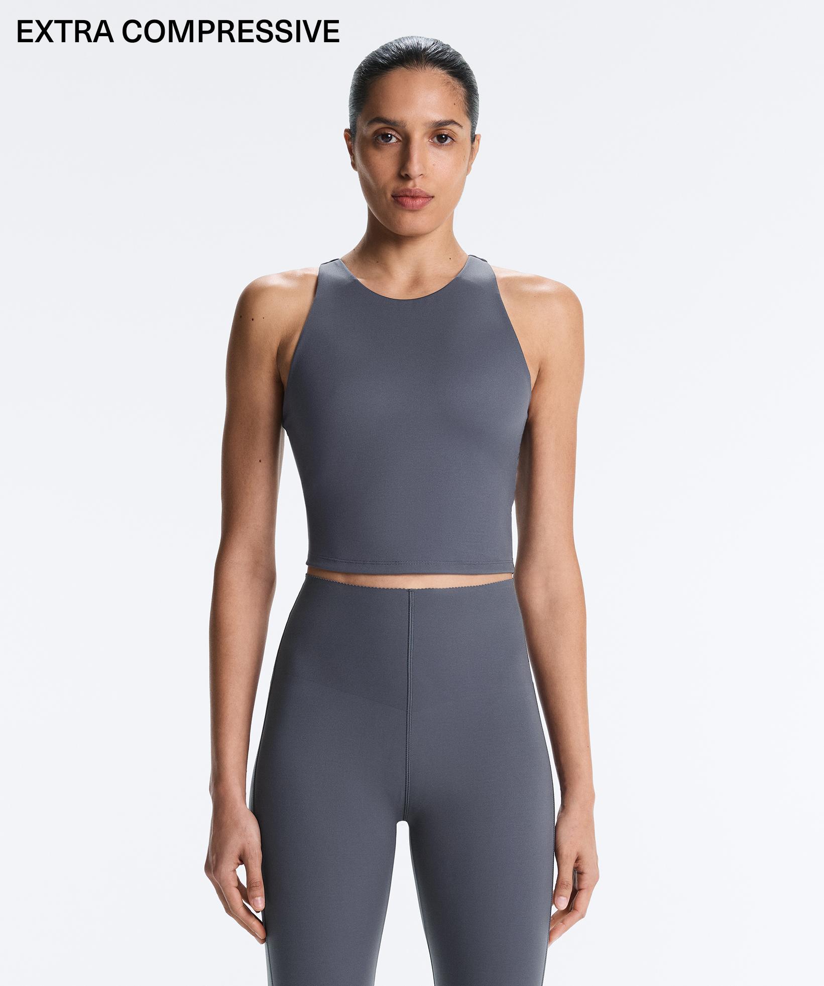 Extra Compressive Halter Tank Top — PETROL
