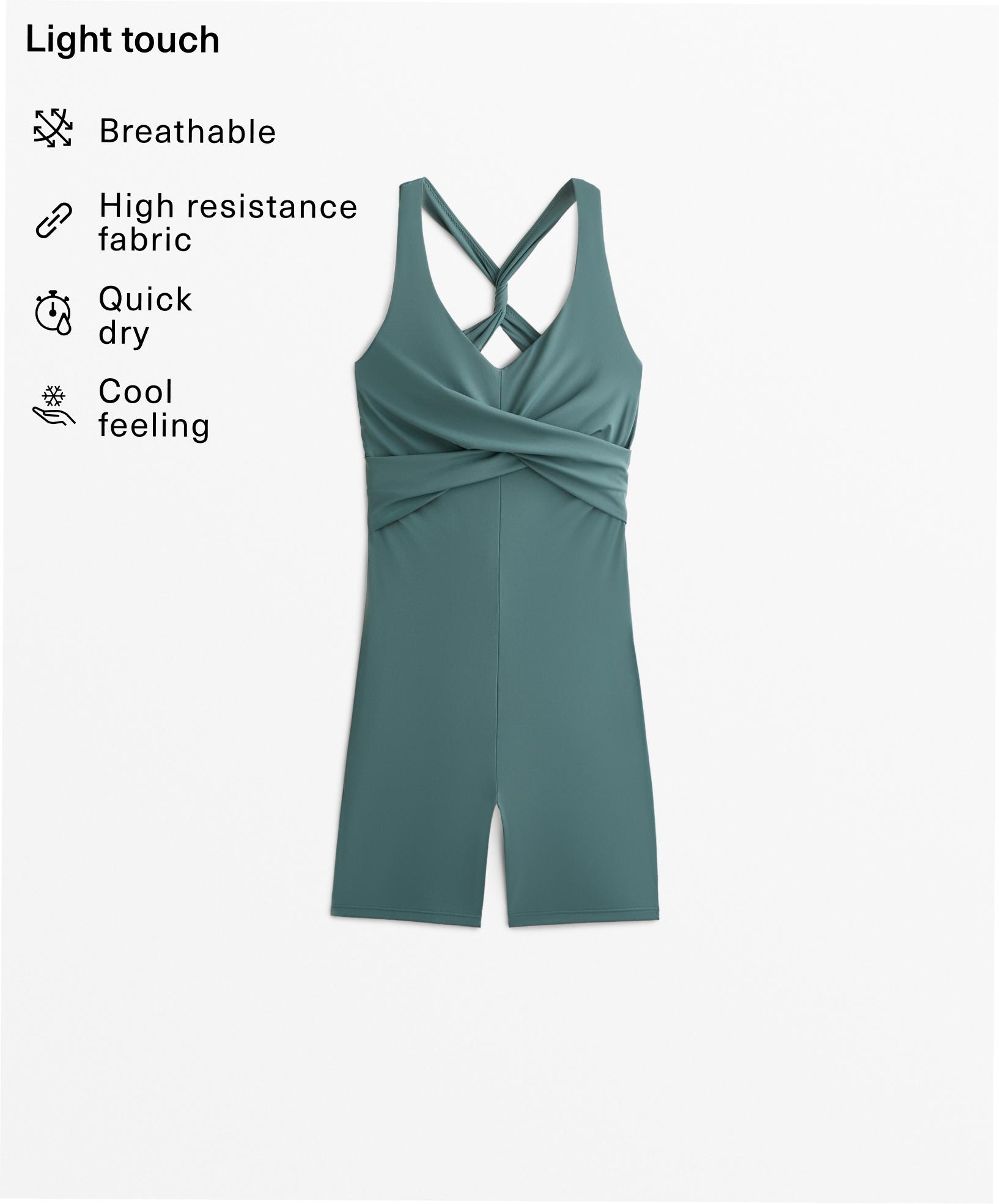 Light Touch draped short jumpsuit