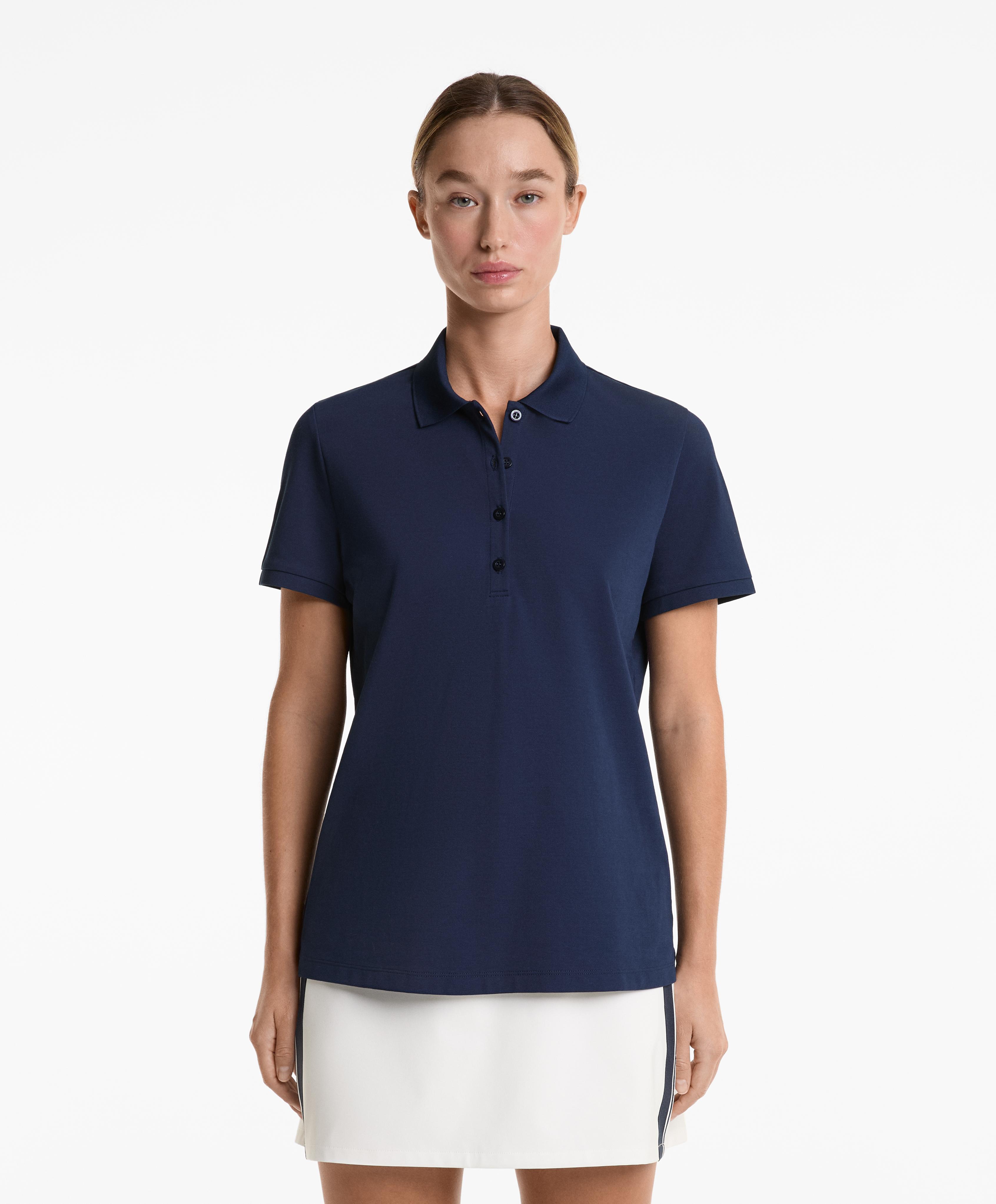 Polo en piqué à manches courtes en mélange de coton Polo en piqué à manches courtes en mélange de coton