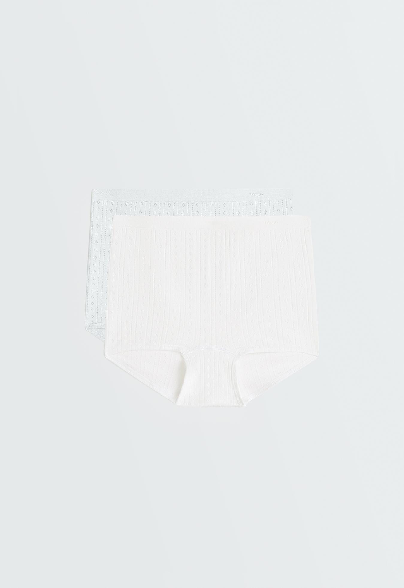 2 seamless soft-touch openwork shortie briefs — GREY MELANGE
