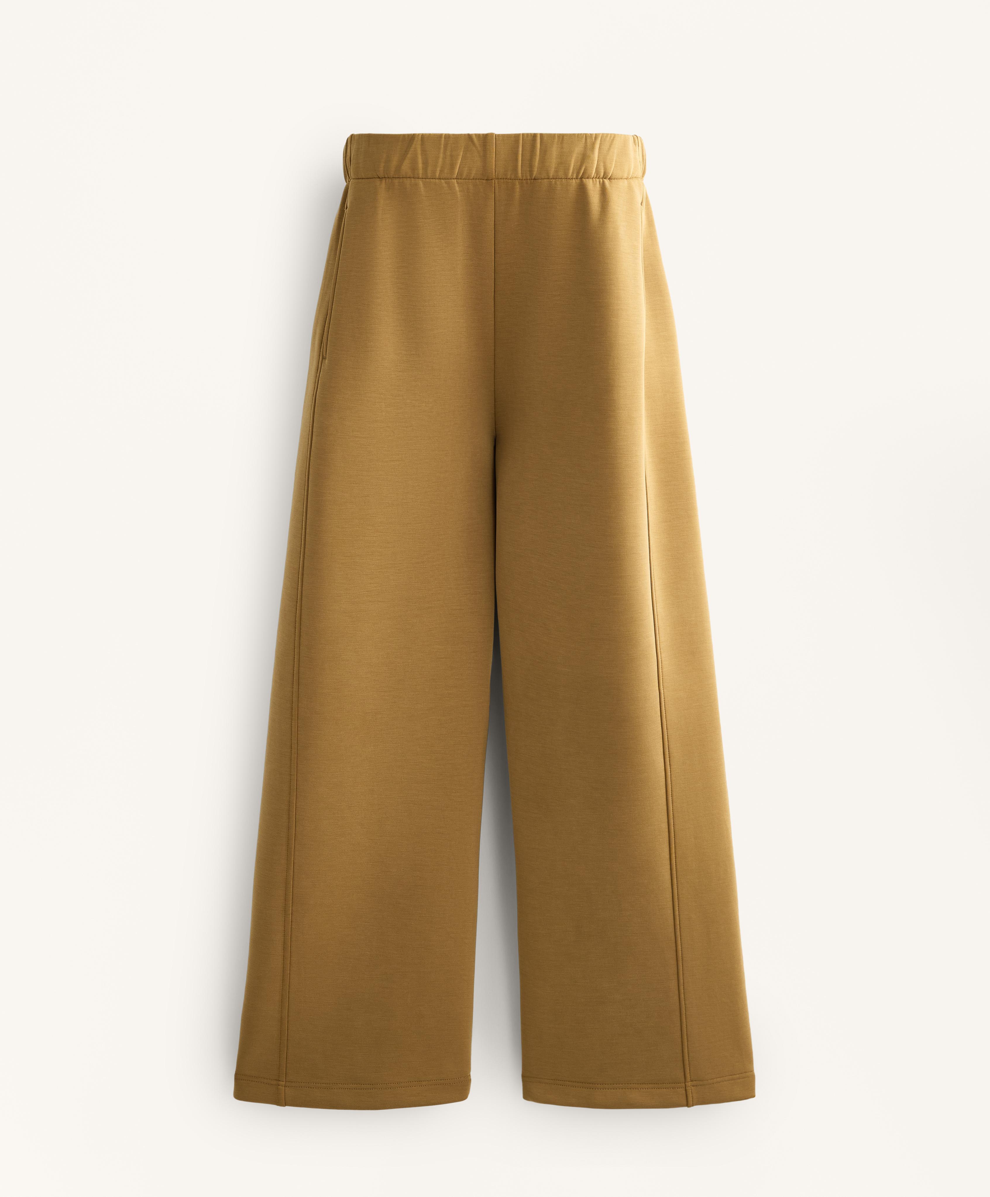 Straight-leg trousers with brushed modal - Sale