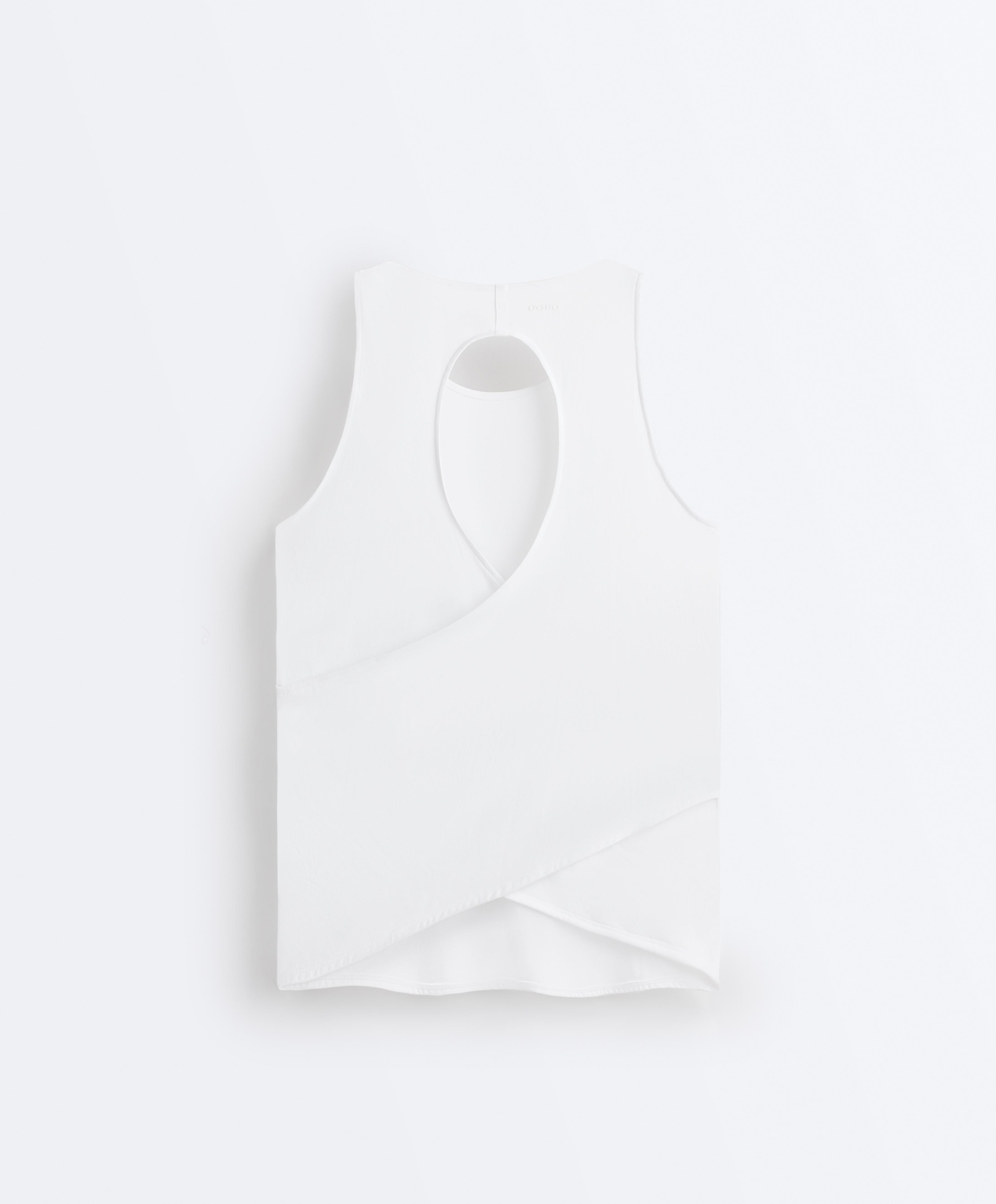 Comfortlux cross-back T-shirt — WHITE