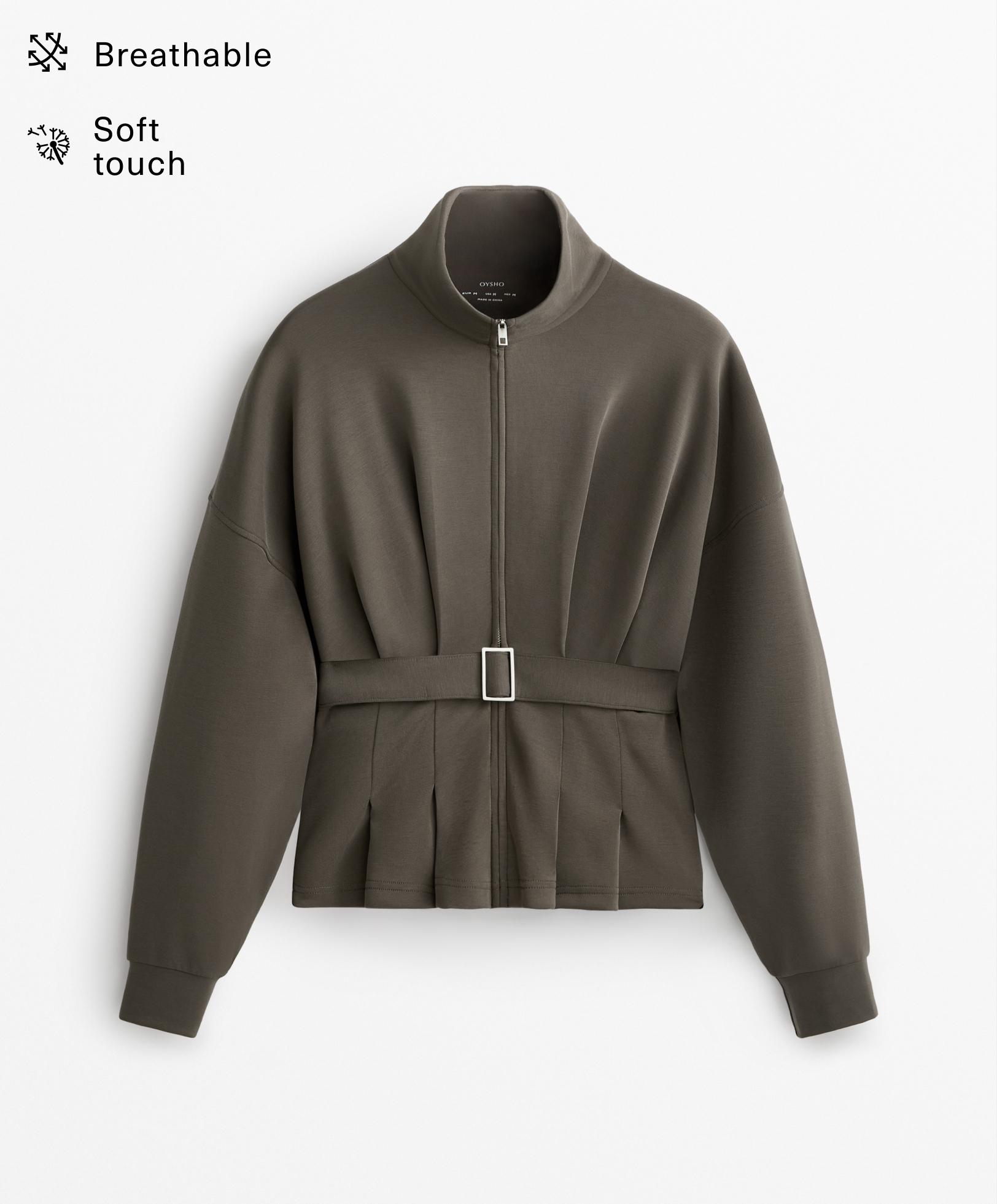 Veste à ceinture avec modal au toucher doux