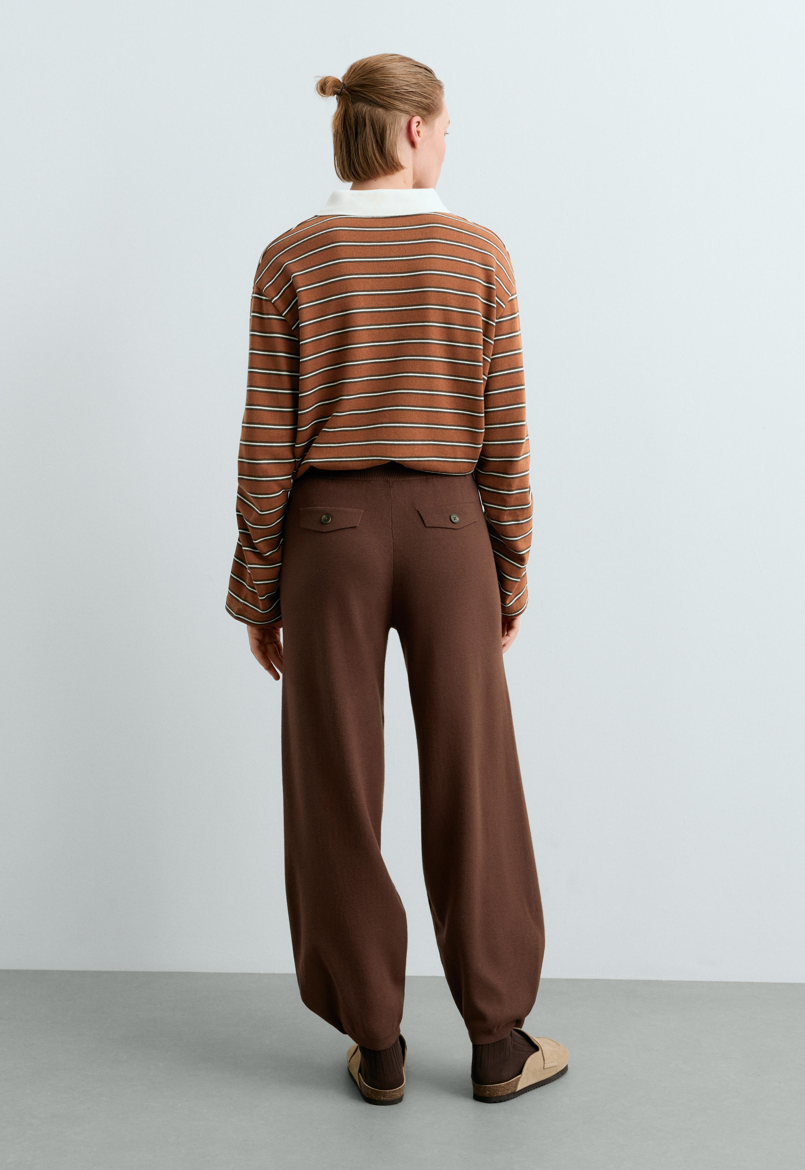 Balloon-fit knit trousers — COCOA