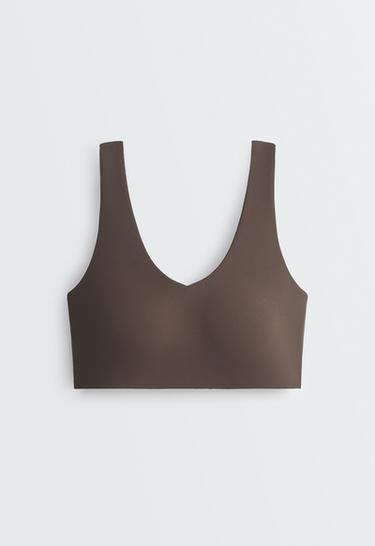 Sports Compressive bra, medium support — BROWN 6