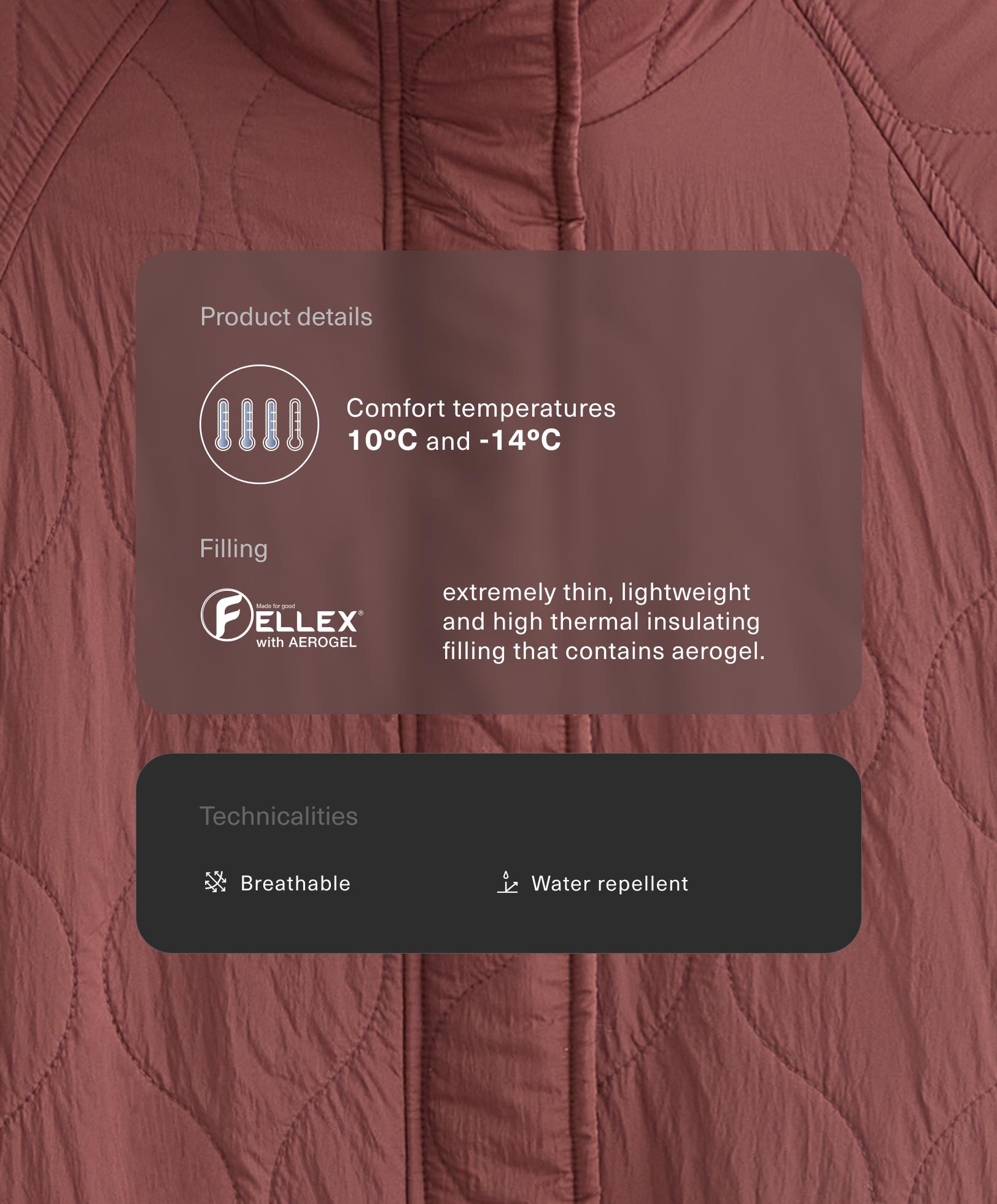 Water-repellent FELLEX® AEROGEL padded jacket