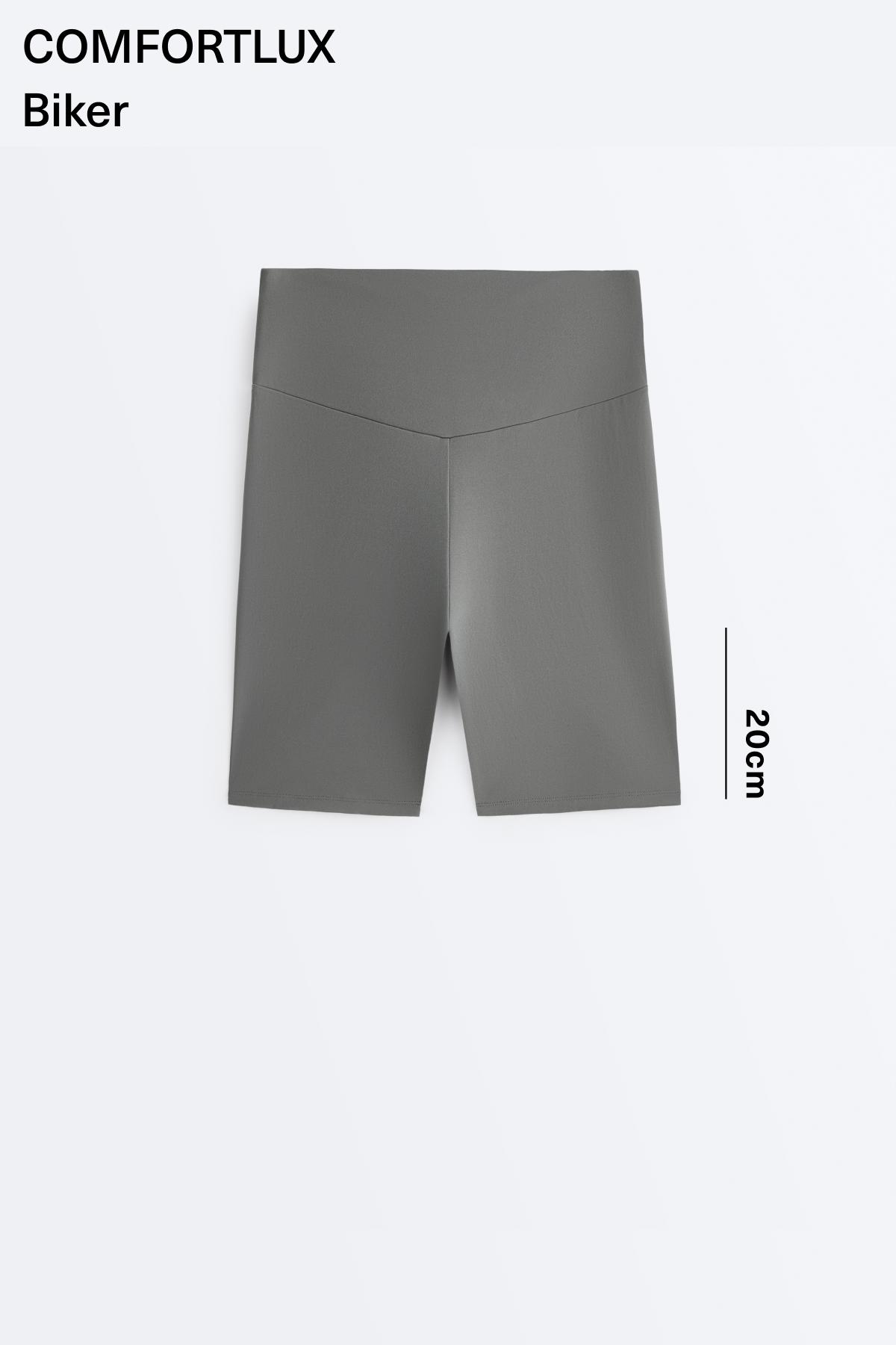 Comfortlux high-rise 20cm biker leggings — MID GREY