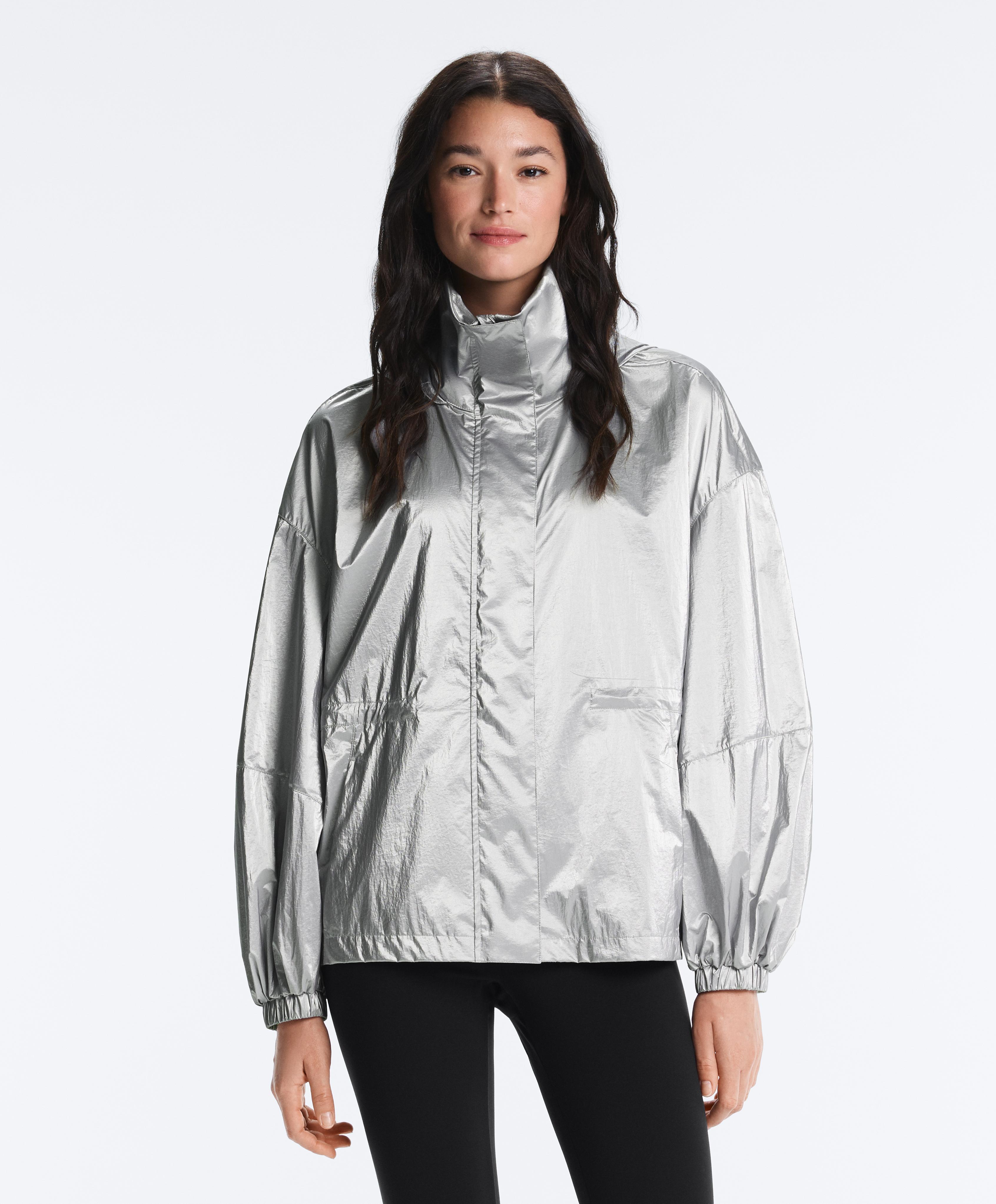 Water-repellent jacket with metallic effect — GREY