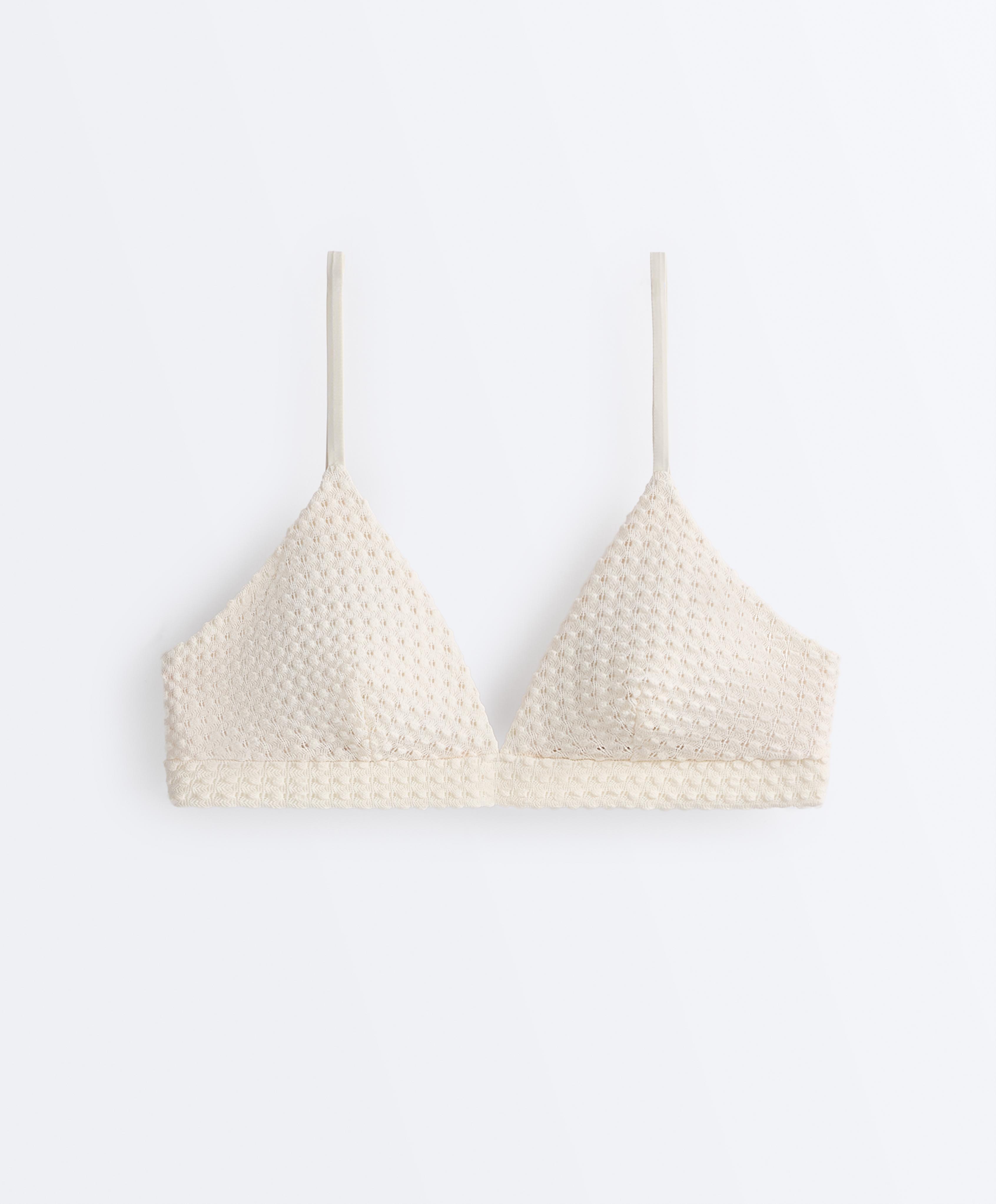 Bikini top triangular crochet burbuja