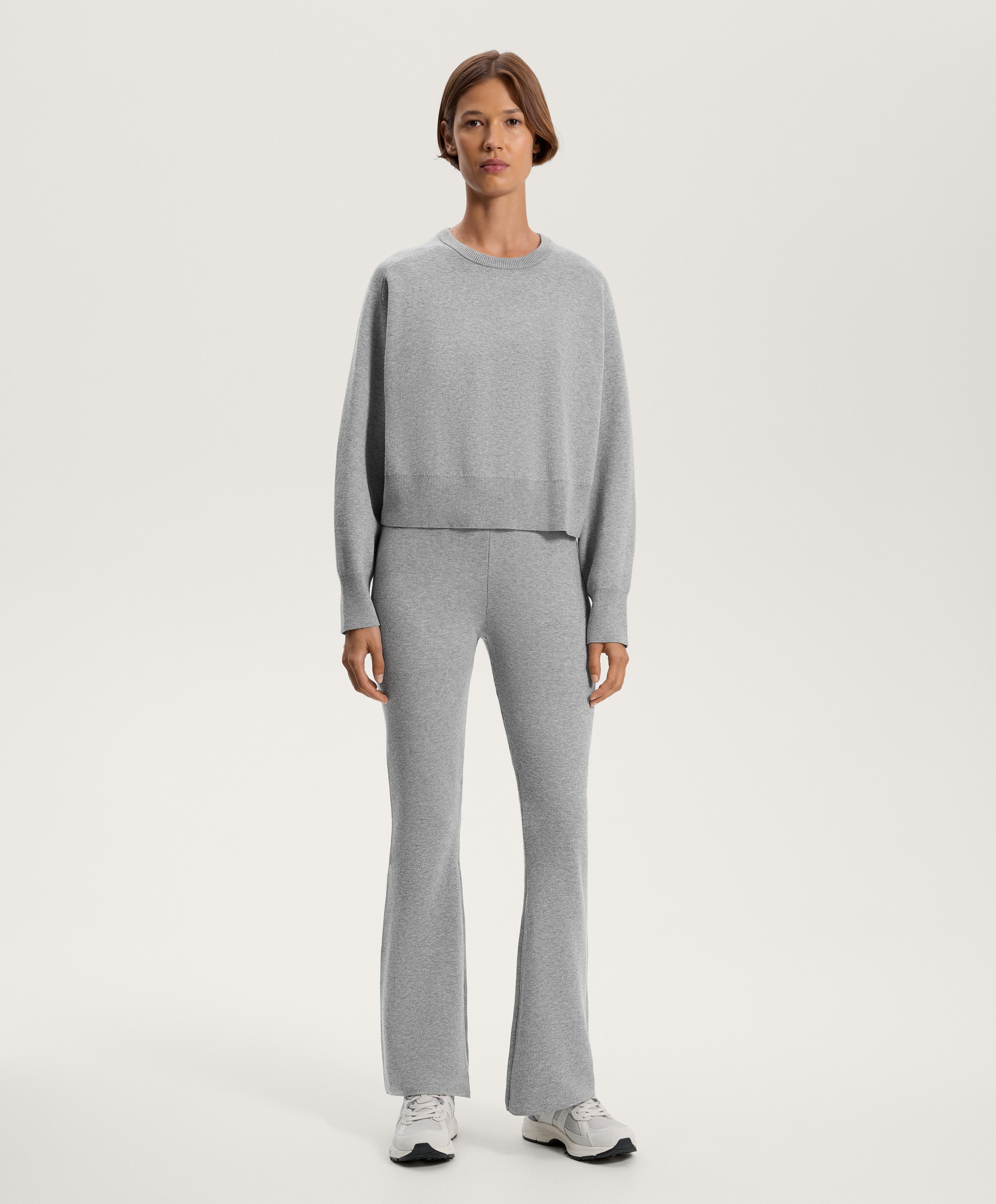 سترة محاكة بياقة دائرية وتفصيل مضلع - تخفيضات