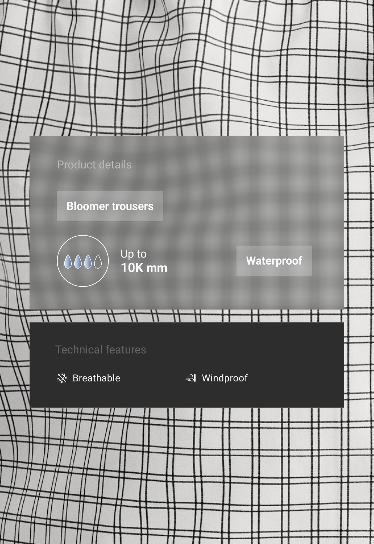 Waterproof 10k baggy trousers — PALE ECRU