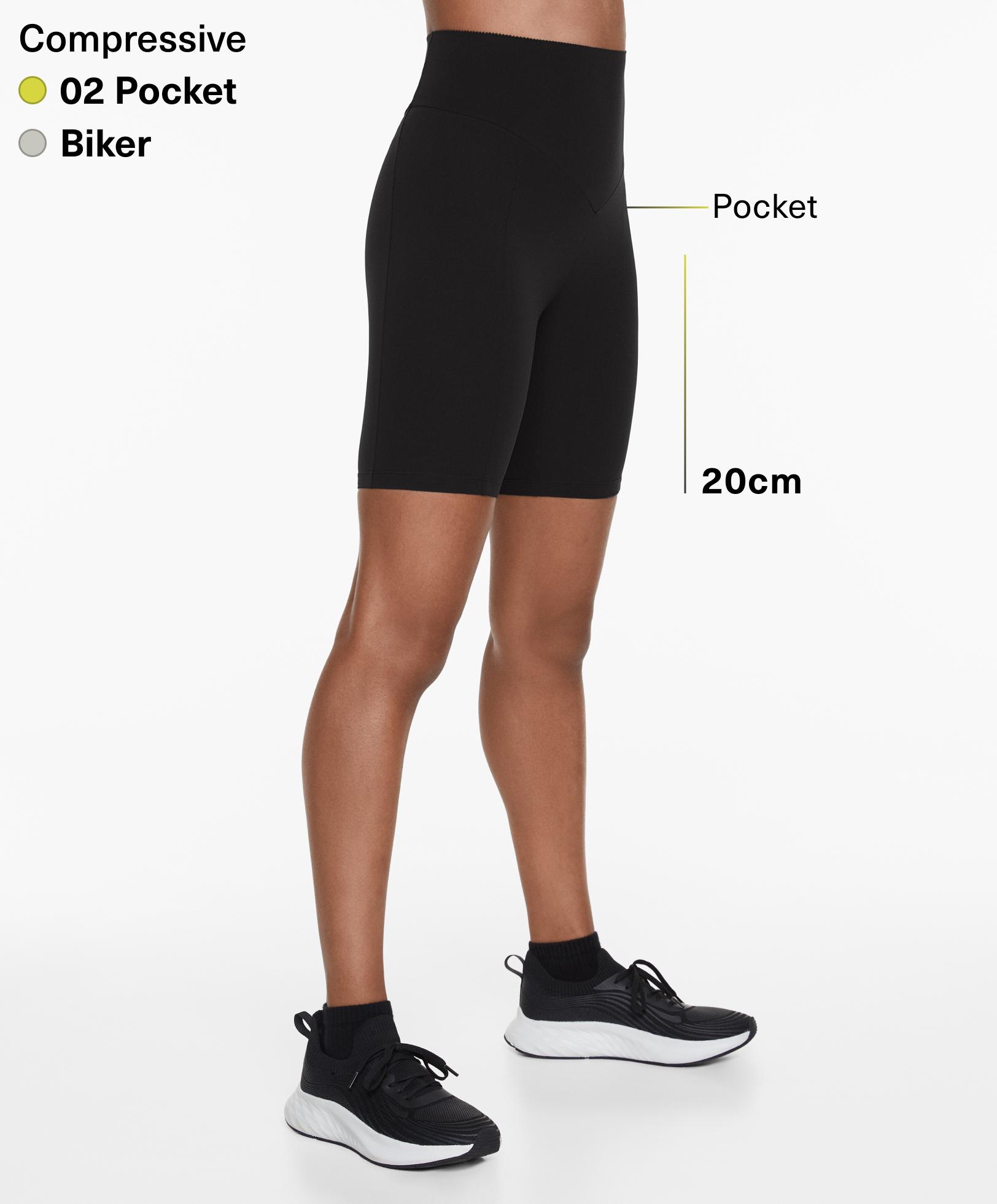 Legging cycliste compressive pocket 20 cm - Soldes