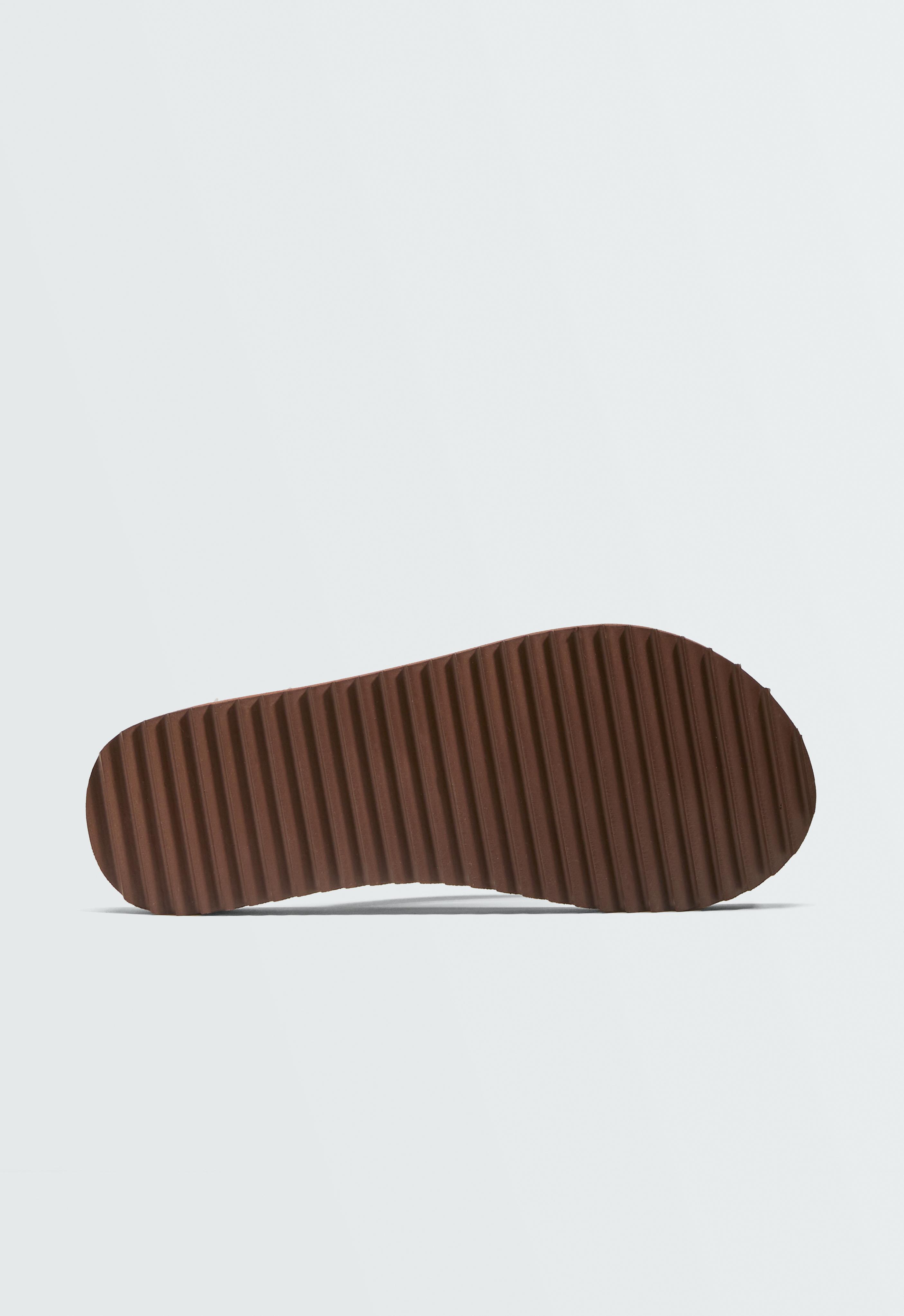 Braided rope beachwear sandals — KHAKI