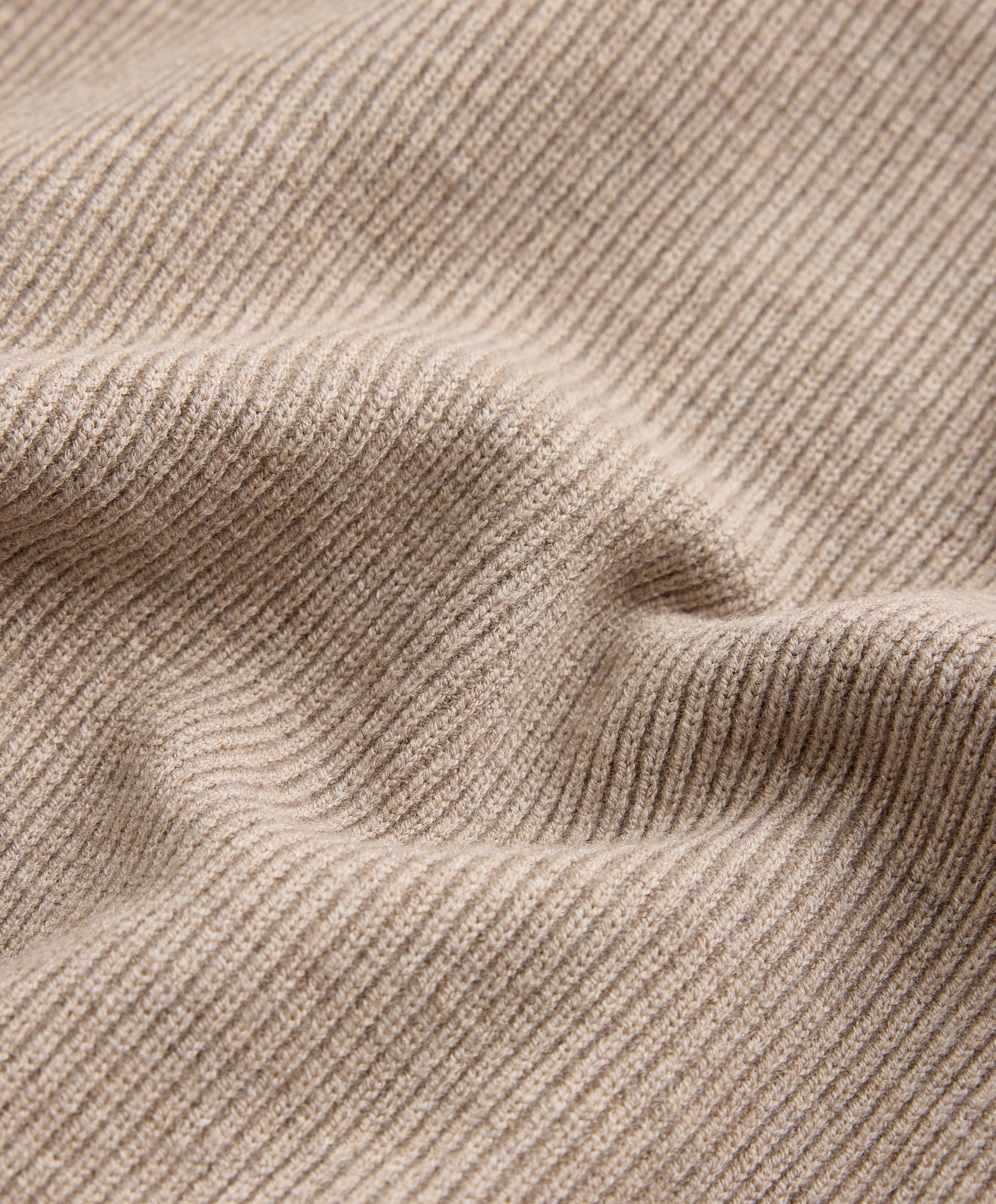 Open-knit hooded jacket — SOFT MINK