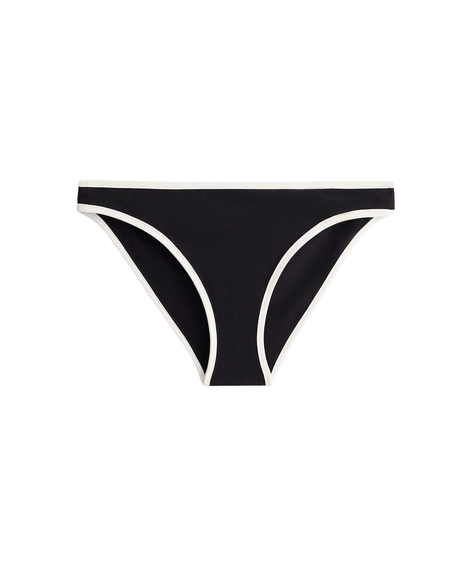 Contrast trim classic bikini briefs — BLACK