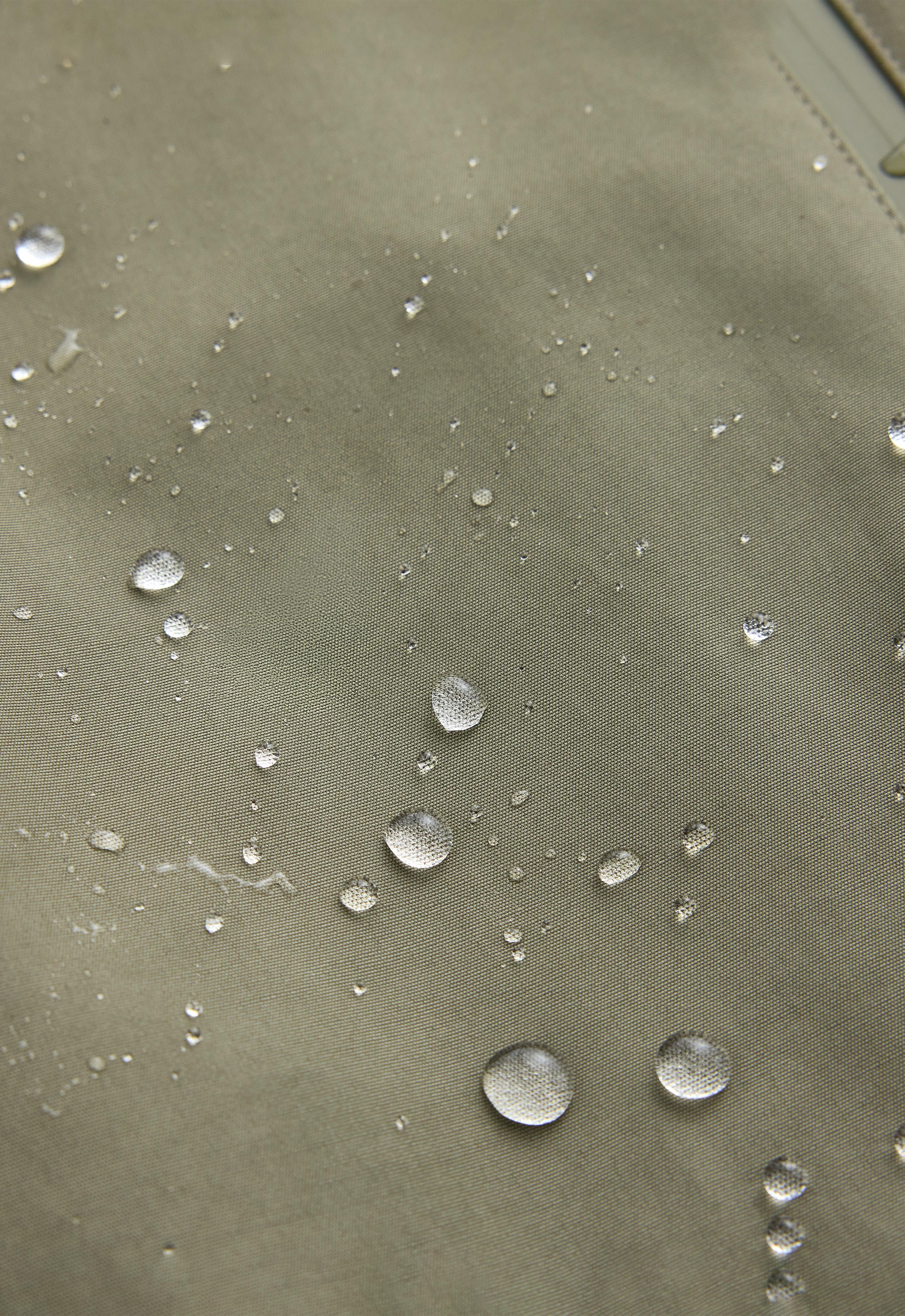 Short 10k waterproof canvas technical jacket — DARK KHAKI