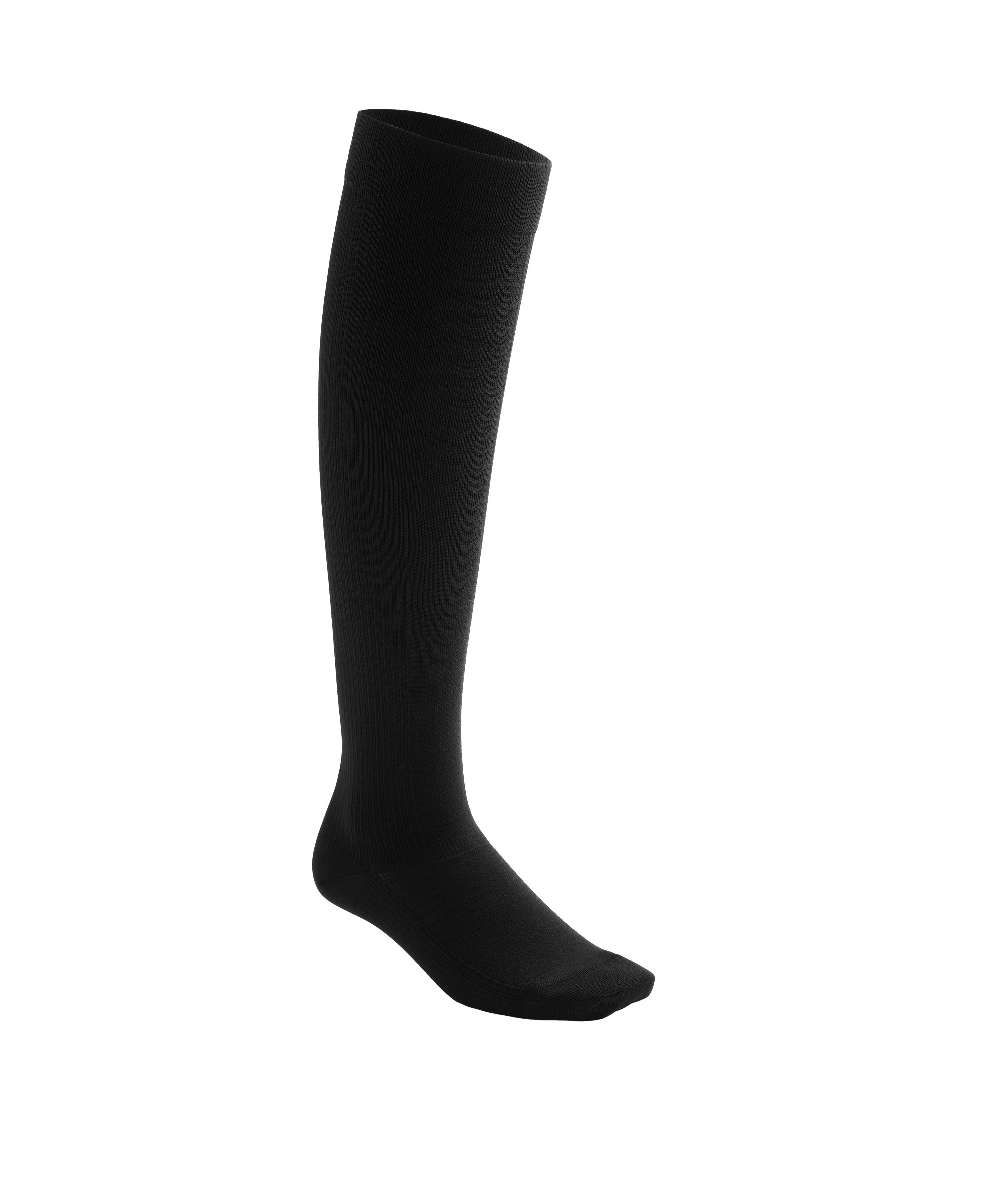 Knee-high polyamide blend socks — BLACK