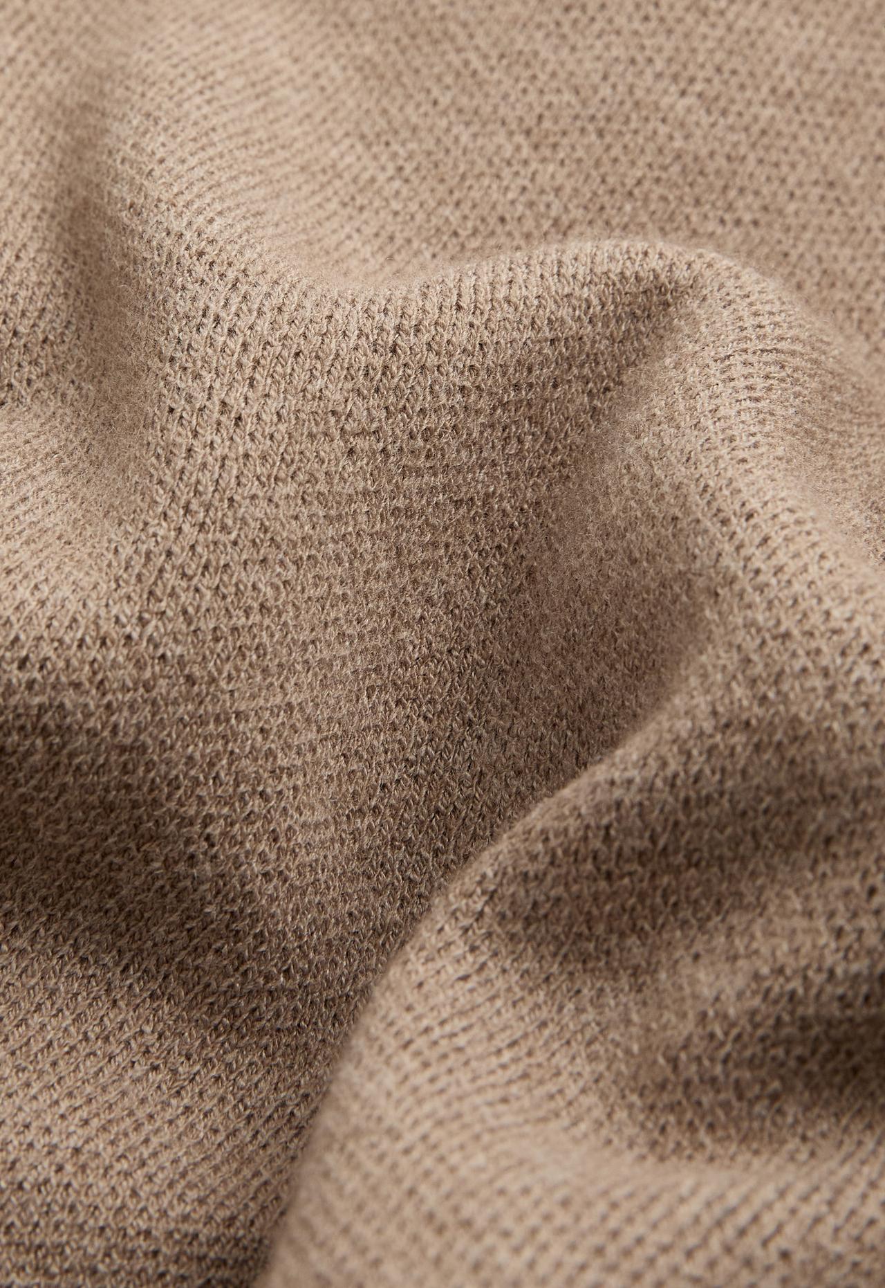 Straight-leg knit trousers with Rib piping — LIGHT MINK