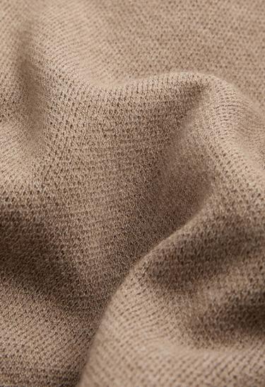 Straight-leg knit trousers with Rib piping — LIGHT MINK 6