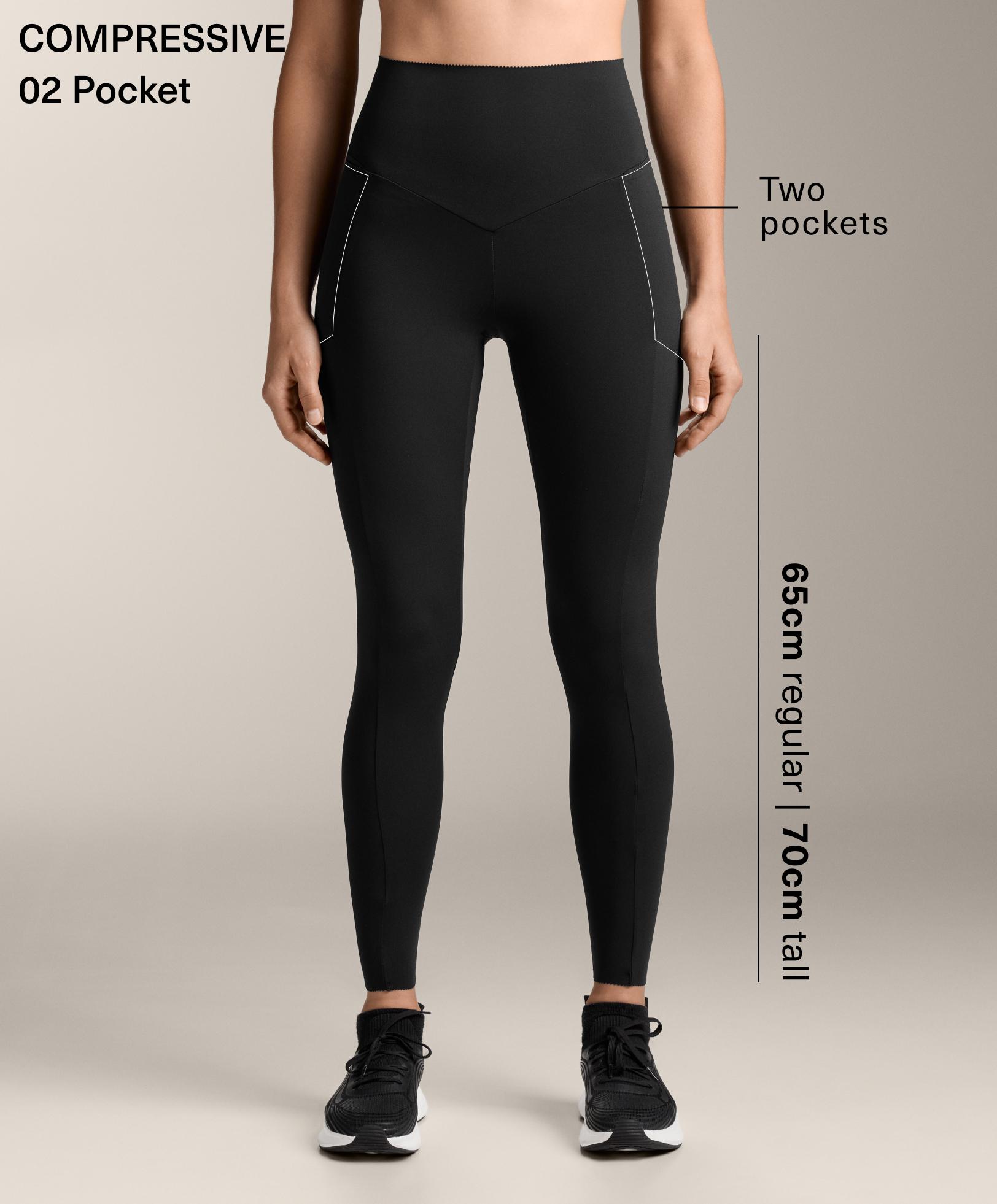 Ankle-length high rise Compressive pocket leggings