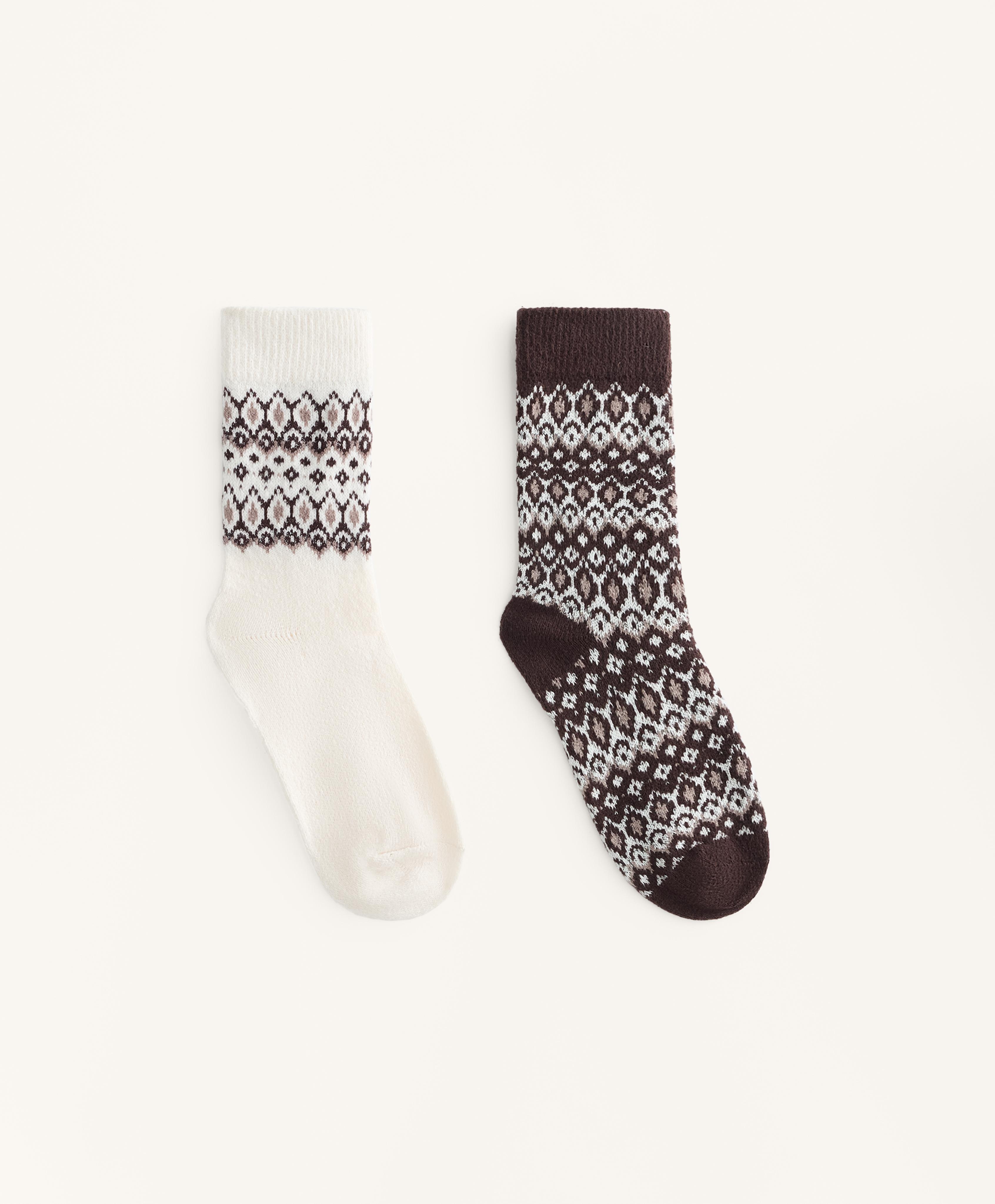 2 pairs of classic jacquard socks