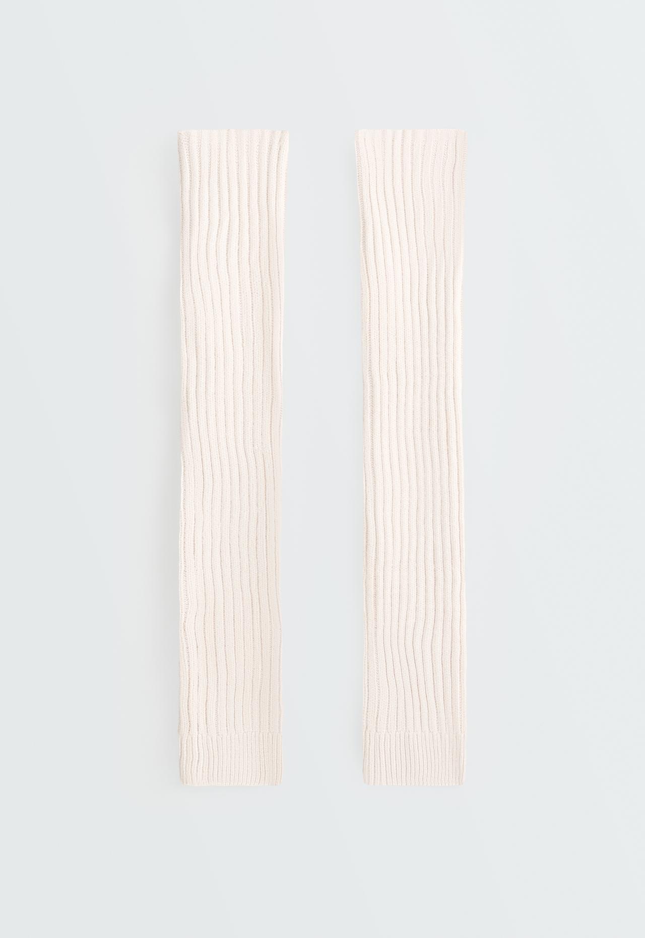 Viscose blend legwarmers — ECRU