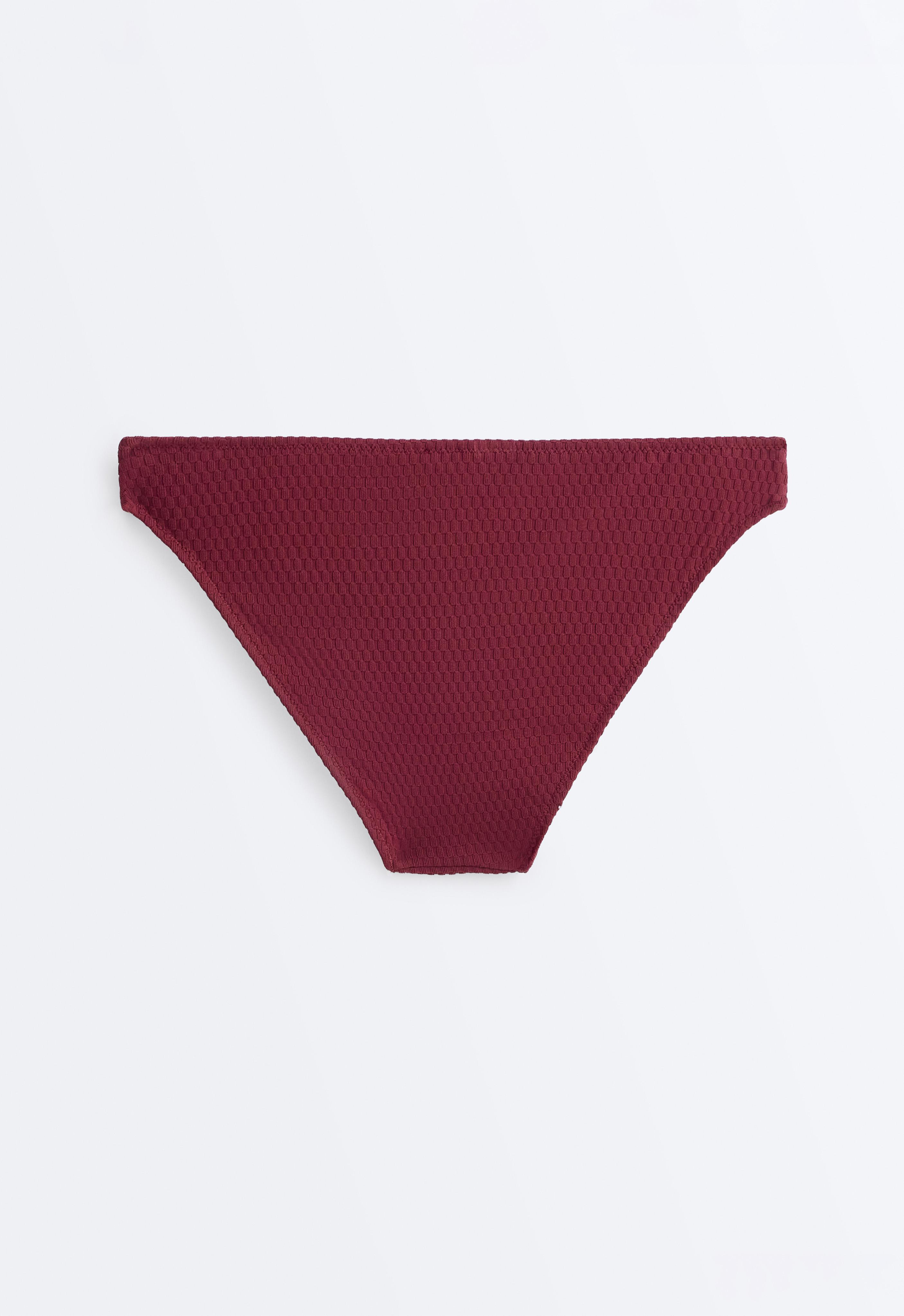 Mini check jacquard classic bikini briefs — CHERRY