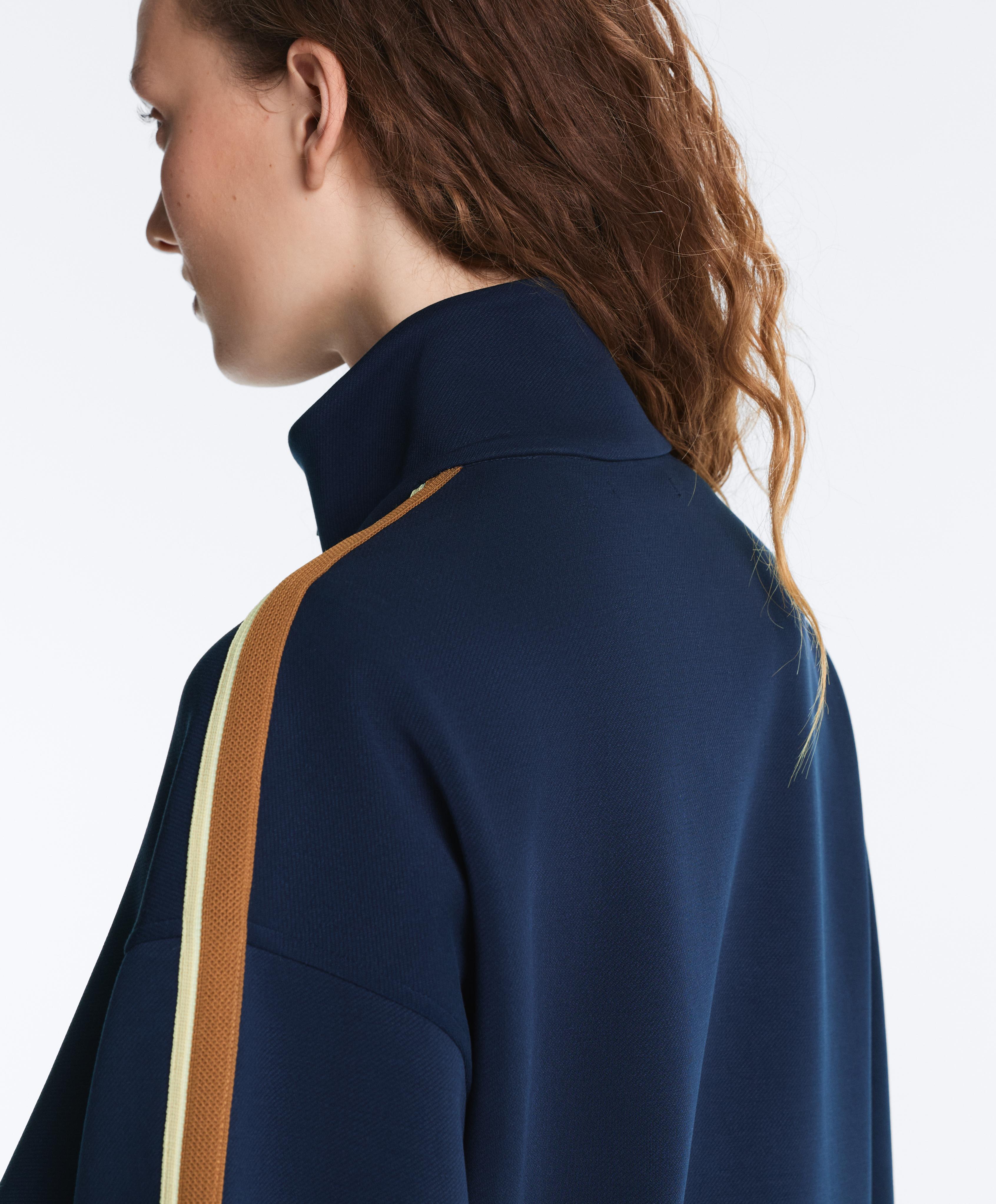 Twill jacket with side stripe — NAVY BLUE