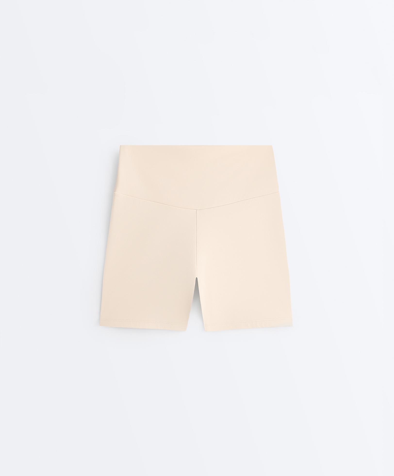 Comfortlux high-waisted 10cm hot pants — SAND