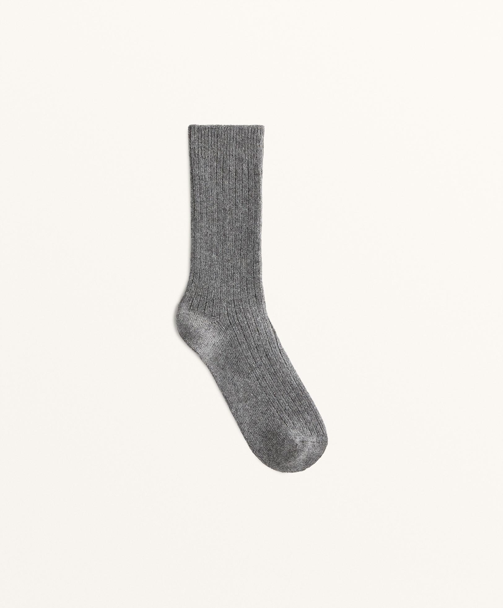 Classic socks 15% cashmere 10% wool — DARK-GREY MELANGE
