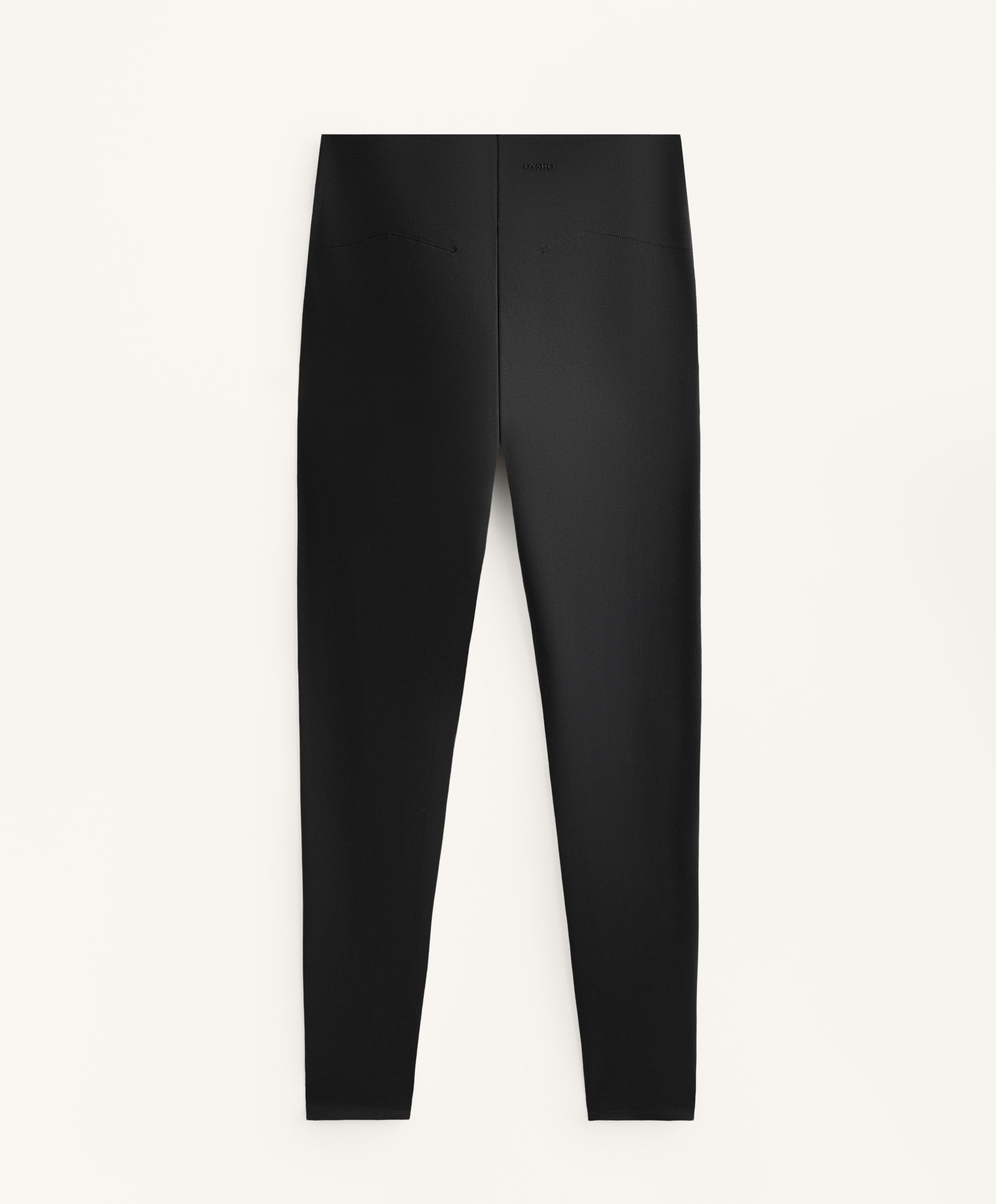 High-rise Compressive core-control ankle-length leggings with zip