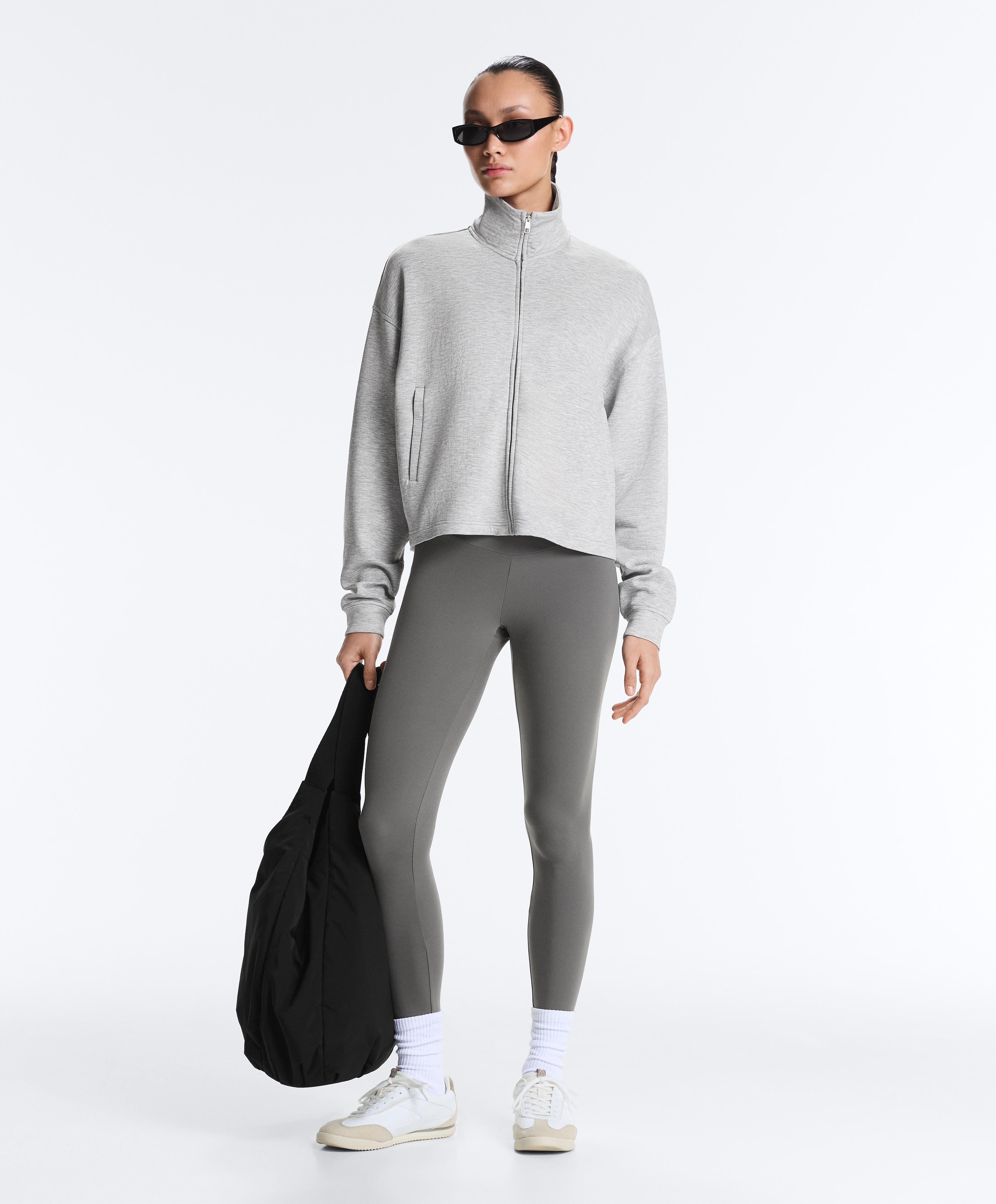 Comfortlux high-waisted ankle-length leggings — MID GREY