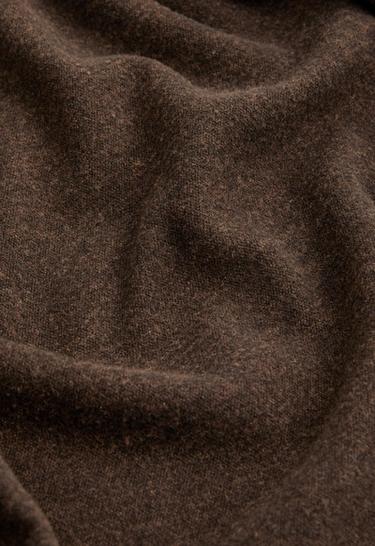 Herringbone zip jacket — BROWN 8