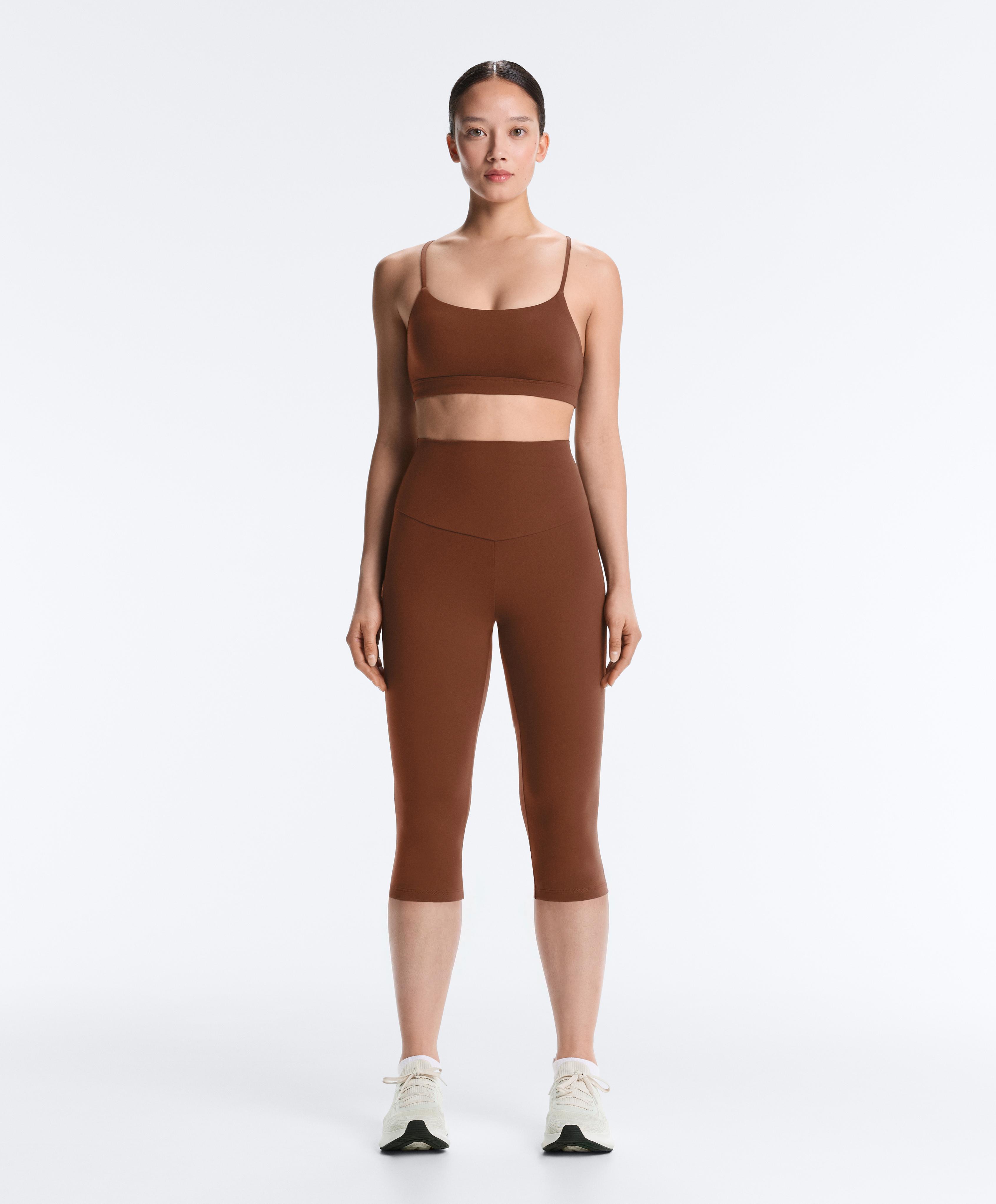 Comfortlux super-high-rise 50cm capri leggings — COFFEE