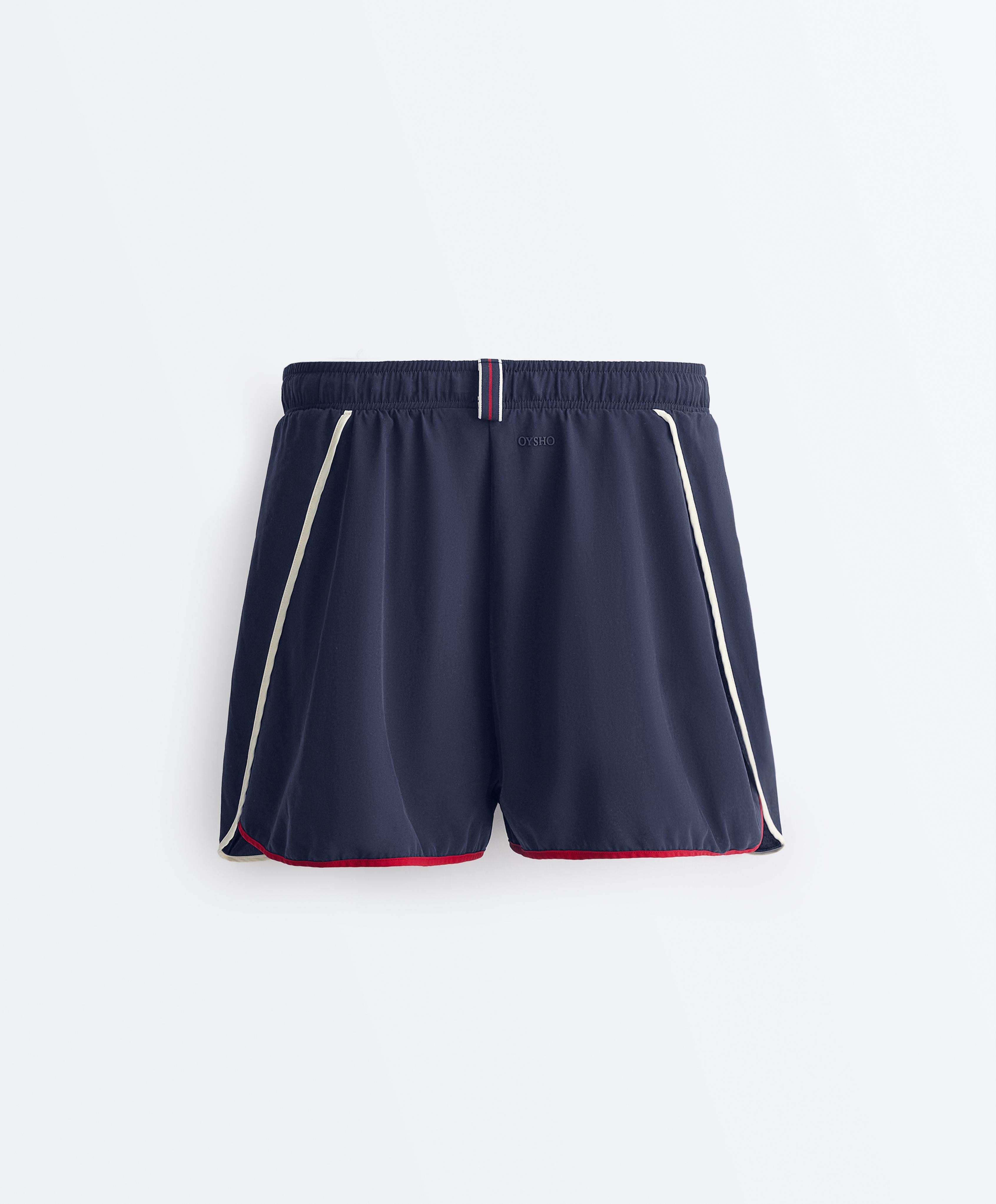 Elasticated Shorts — NAVY BLUE