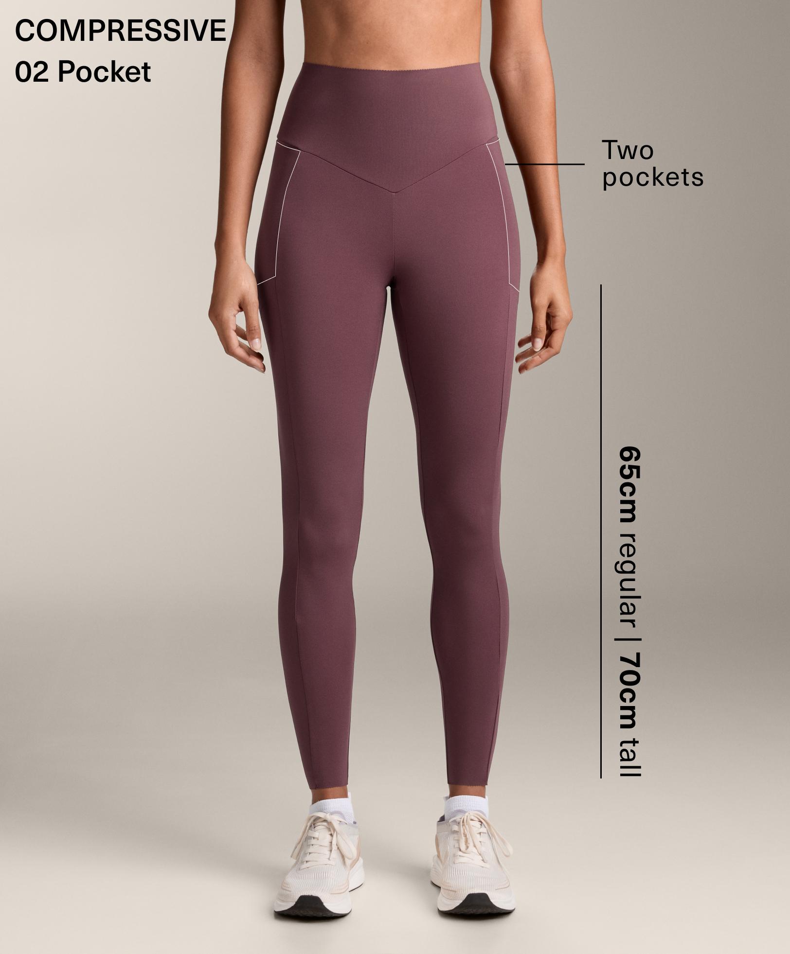 High-rise Compressive ankle-length leggings with pocket