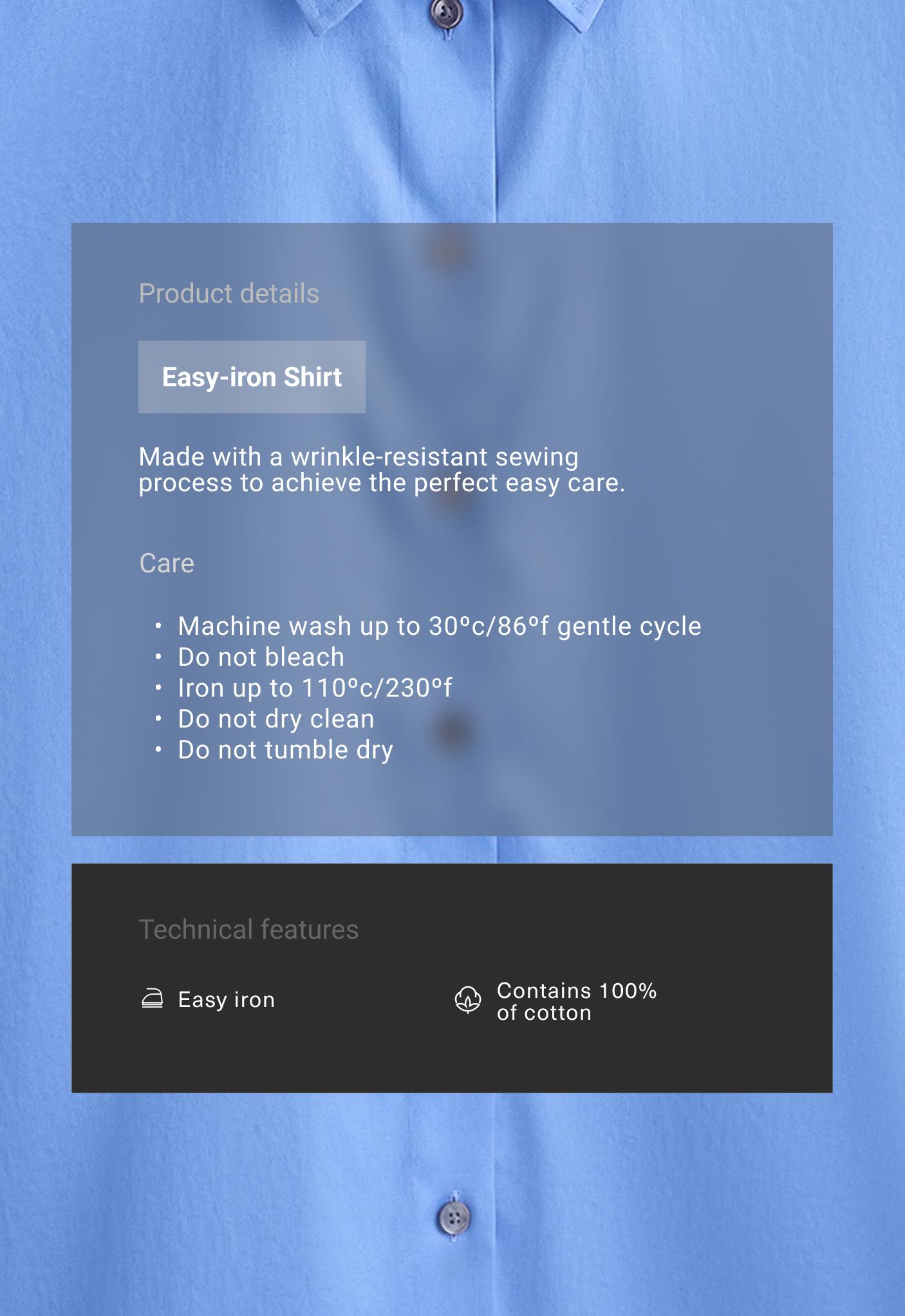Košile easy iron, dlouhý rukáv