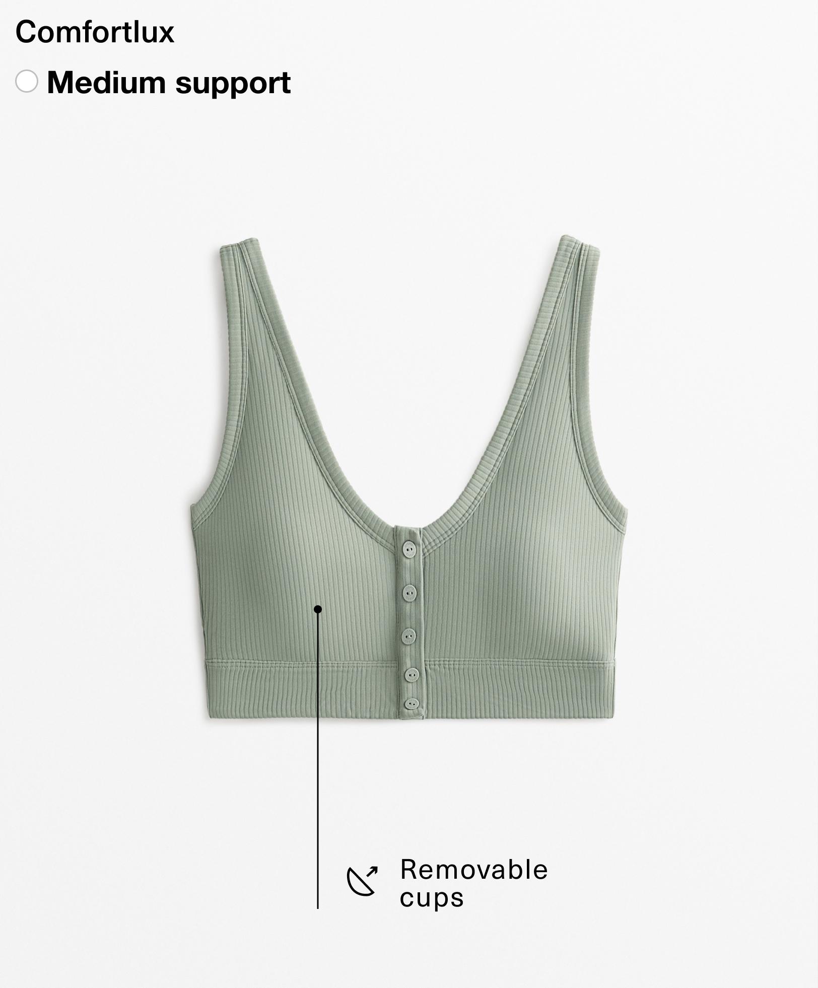Rib Comfortlux open back Henley tank top