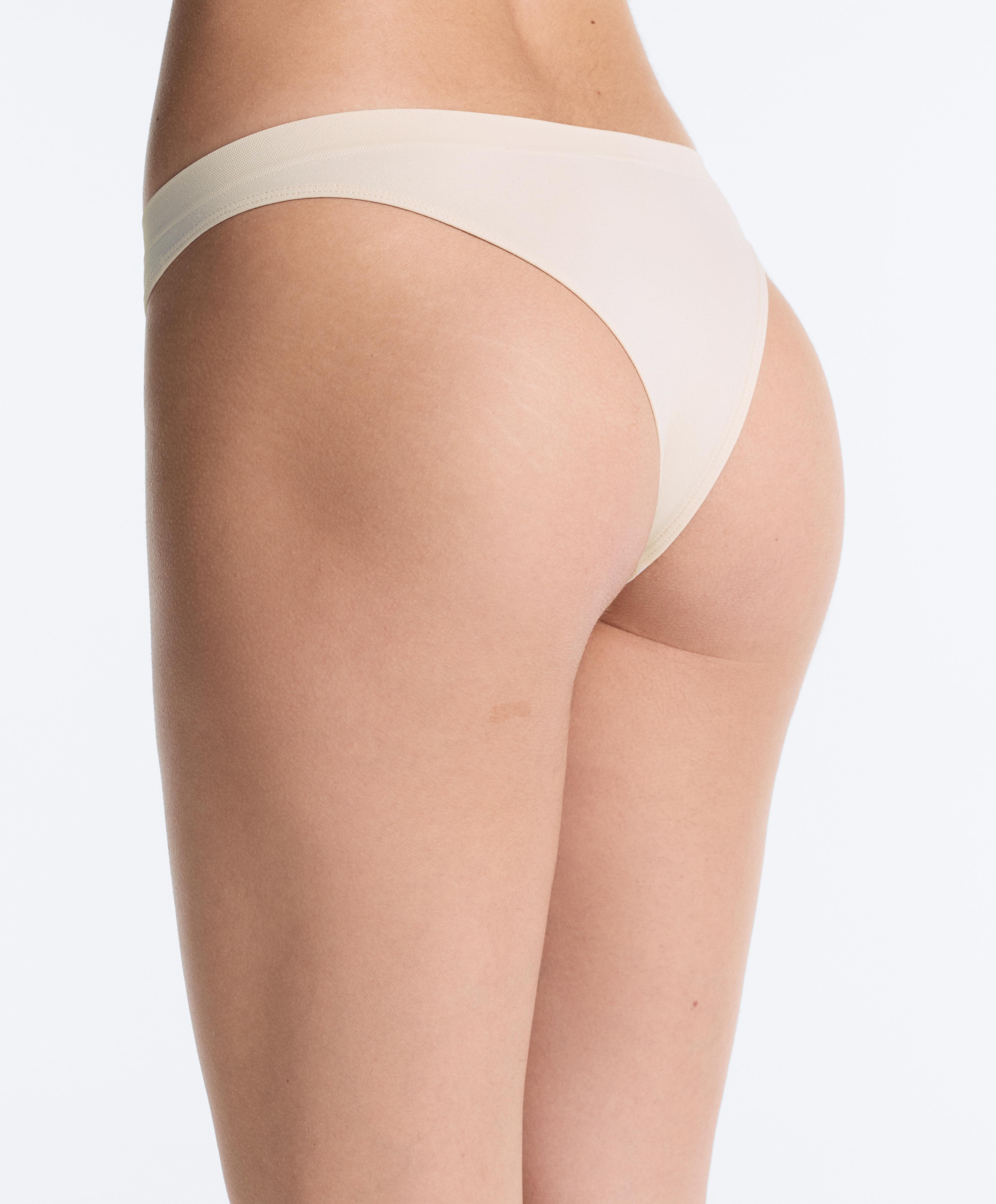5 seamless soft-touch Brazilian briefs — MINK